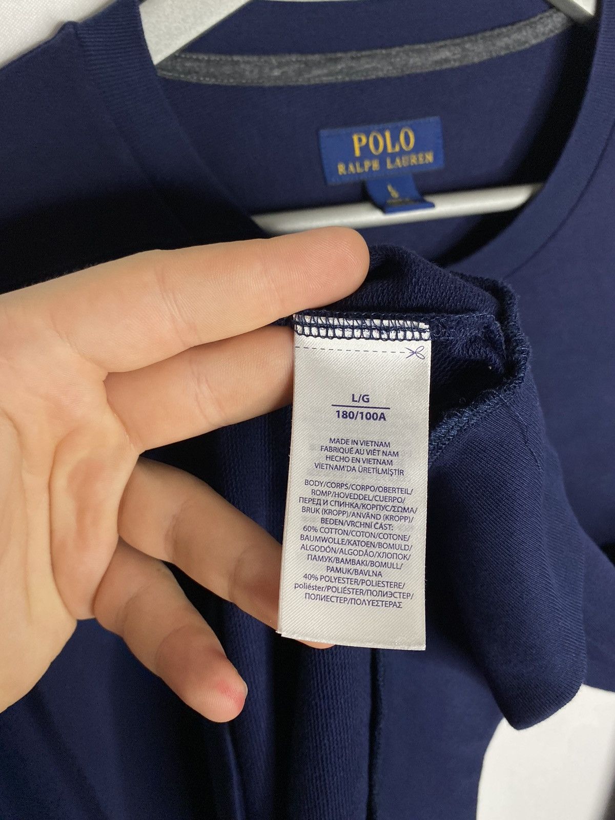 Polo Ralph Lauren 💵 Polo Ralph Lauren Long Sleeve Sweatshirt Big Logo Navy💵 Size US L / EU 52-54 / 3 - 7 Thumbnail