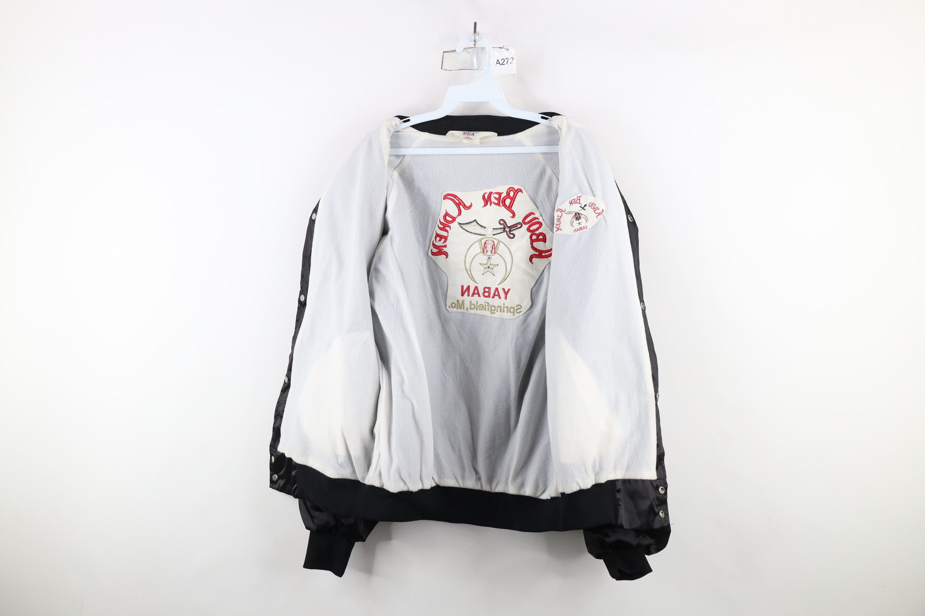 Vintage Vintage 70s 80s Adhem Shrine Nobles Satin Bomber Jacket USA Size US L / EU 52-54 / 3 - 11 Thumbnail