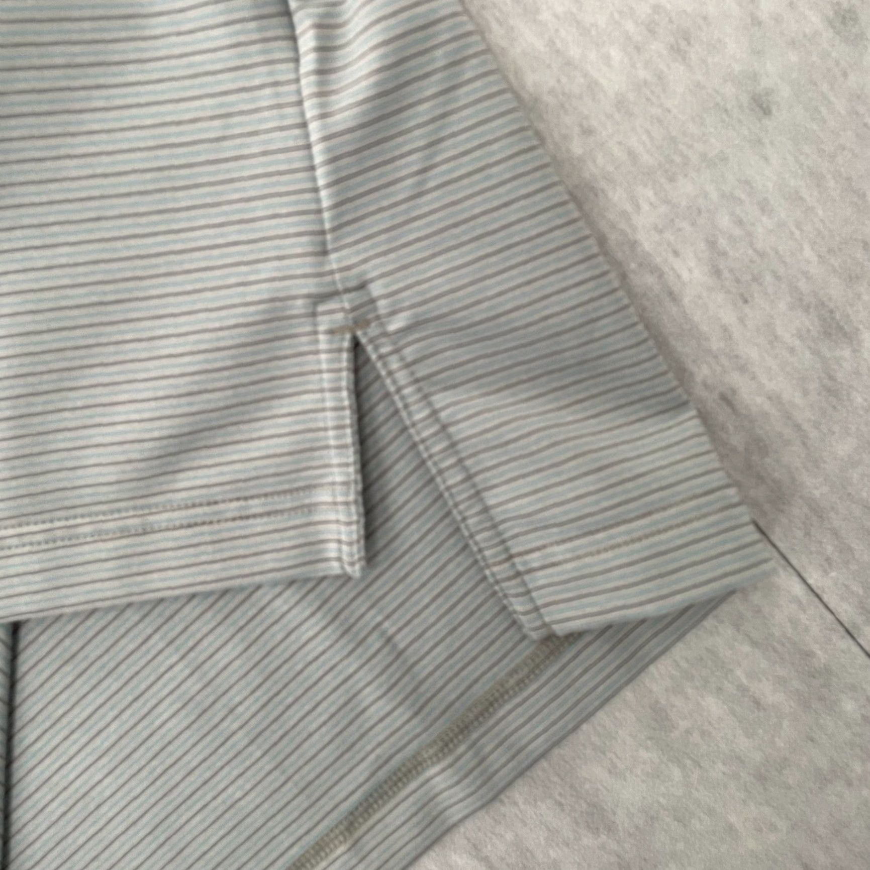 Peter Millar Peter Millar Polo Shirt Adult XL Striped Gray Short Sleeve Classic Logo Embroidered Golf Summer Comfort Mens XL Size US XL / EU 56 / 4 - 5 Thumbnail