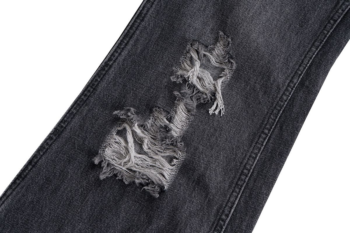Japanese Brand high street hole distressed washed black baggy jeans Size US 35 - 9 Thumbnail