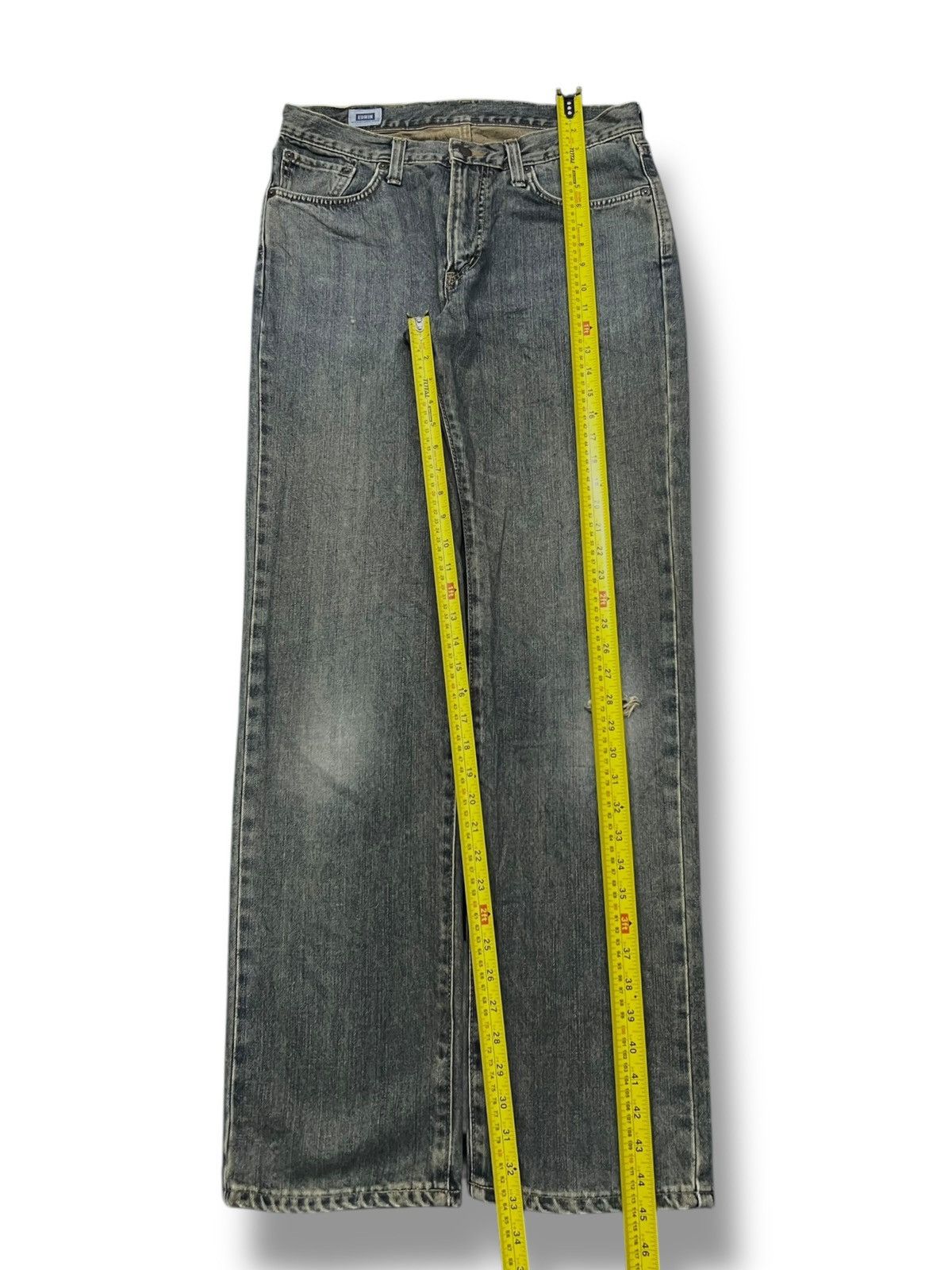Edwin Vintage Edwin 403 Japan - Faded Wash, Distressed Denim Size US 33 - 14 Thumbnail