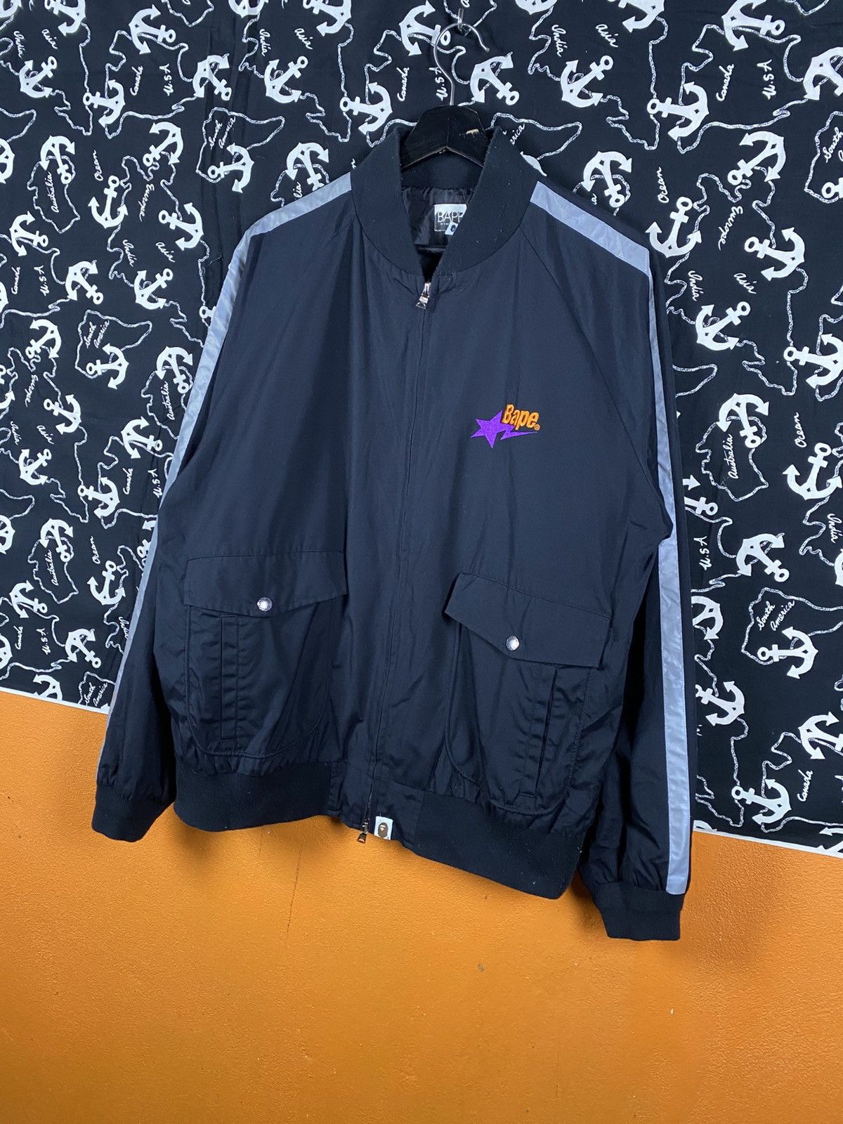 Bape BAPE A Bathing Ape Bomber Jacket Black Streetwear Japan Size US L / EU 52-54 / 3 - 4 Thumbnail