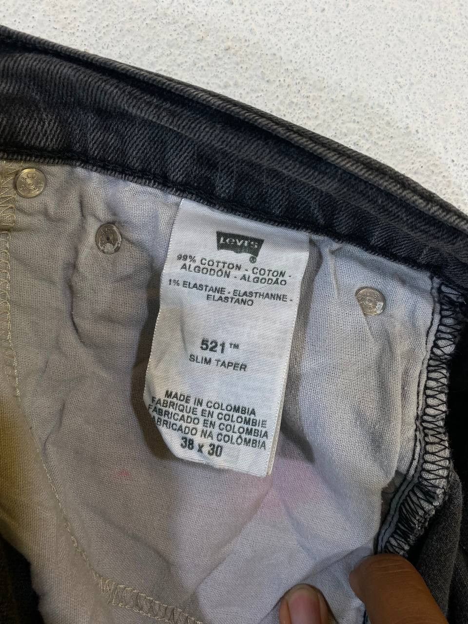 Levi's vintage levis 521 slim taper black denim Size US 41 - 10 Thumbnail