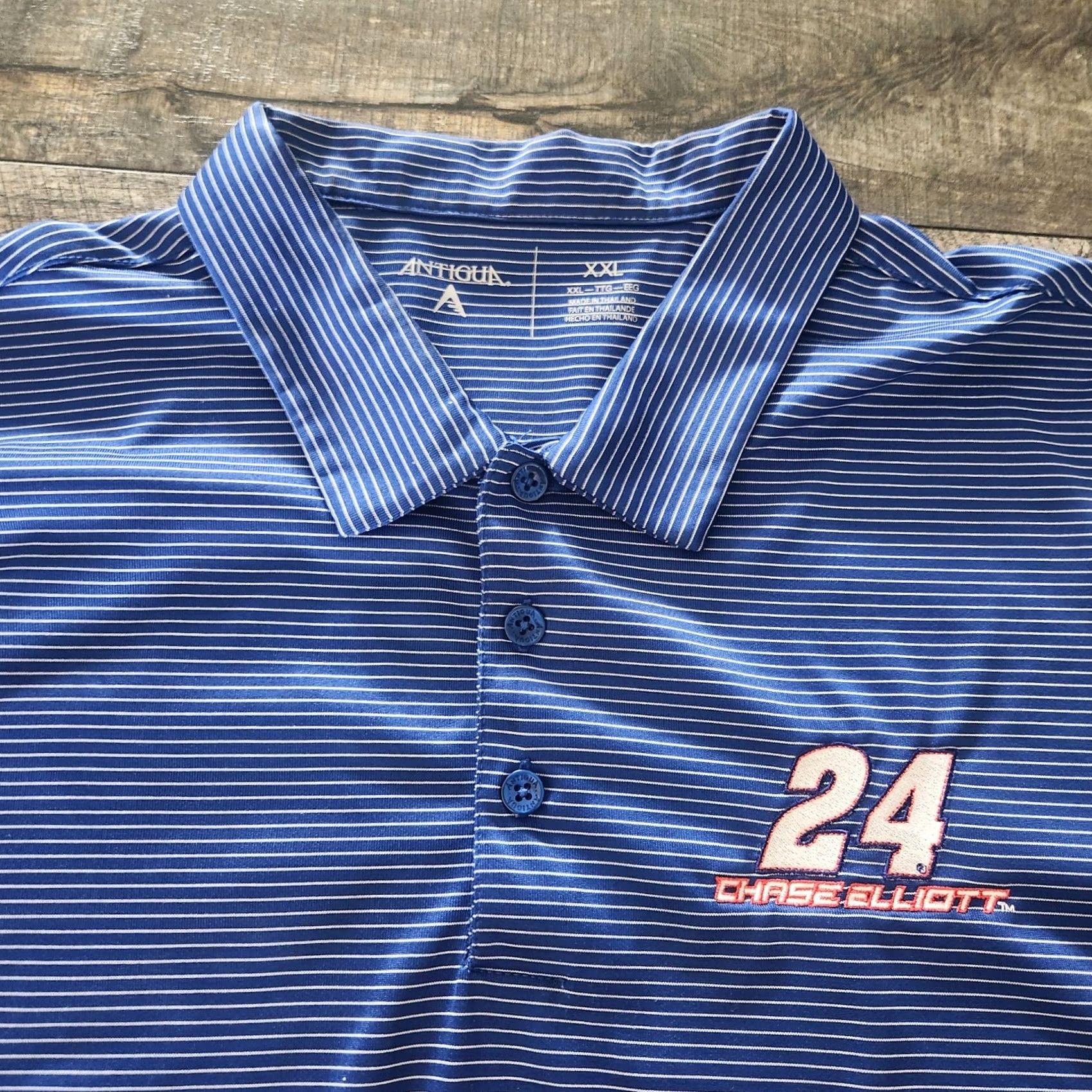 Vintage Antigua Chase Elliott Polo Shirt Mens 2XL Blue #24 NASCAR Performance Racing Size US XXL / EU 58 / 5 - 2 Thumbnail