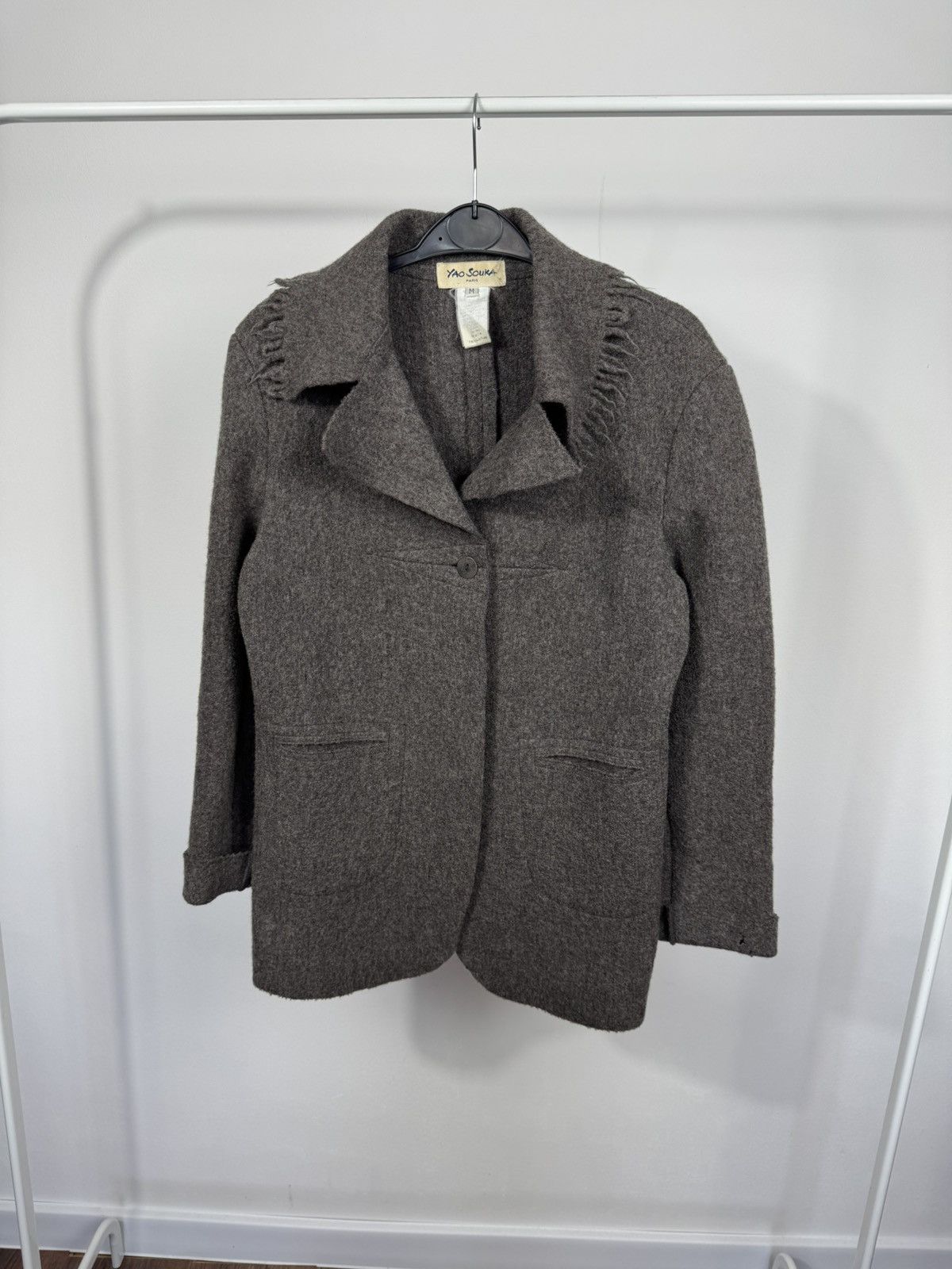 Other Yao Souka Paris Wool Blazer Jacket Gray Made in France M Size M / US 6-8 / IT 42-44 - 1 Thumbnail