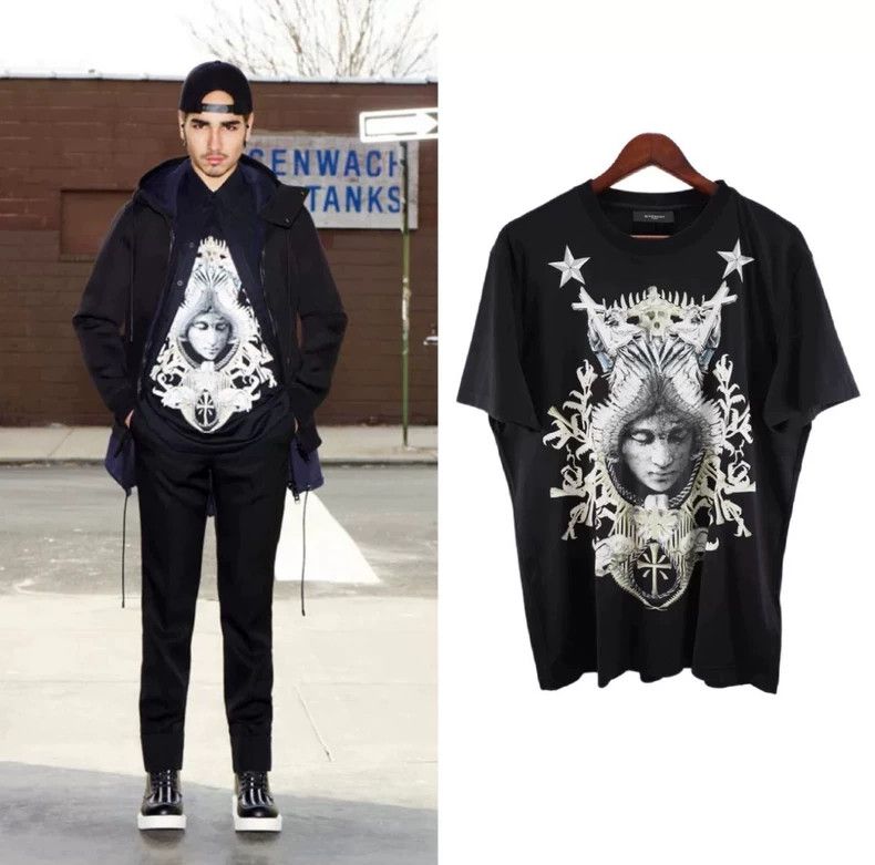 Givenchy Givenchy Flame Virgin Mary silk hoodie 2506-Nextarrow Size US XS / EU 42 / 0 - 1 Thumbnail