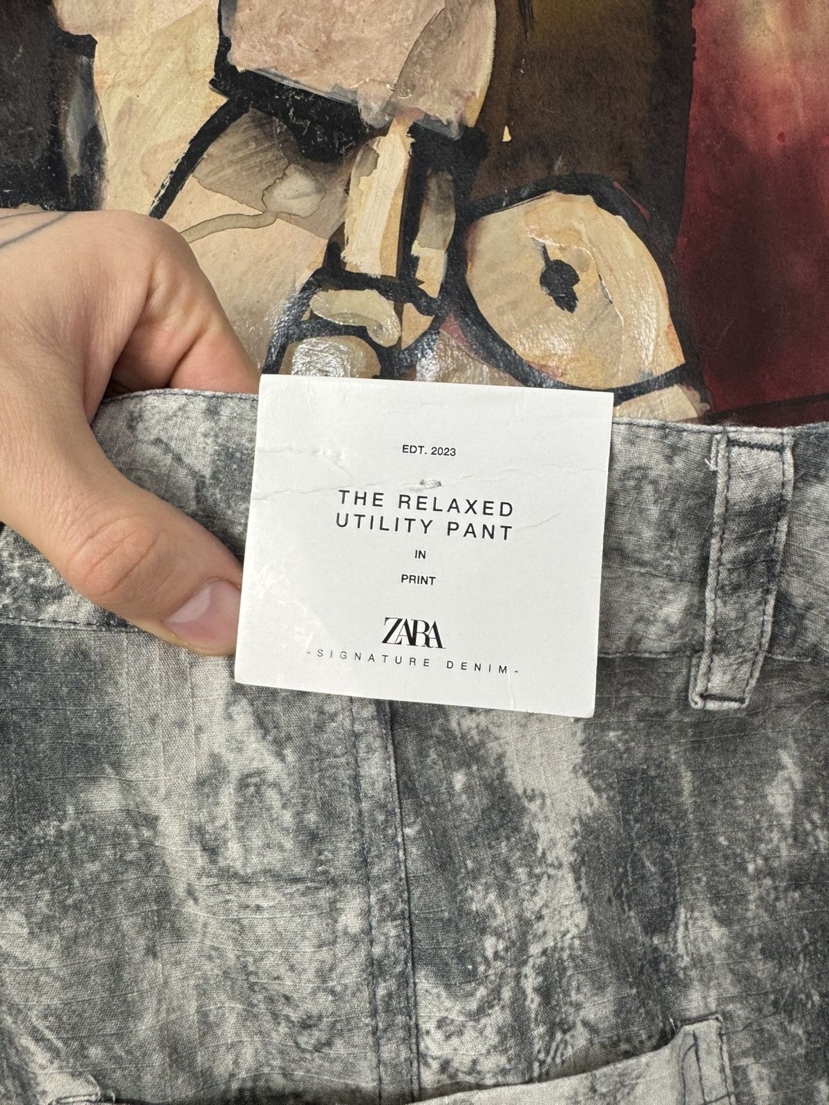 Zara Zara Relaxed Oversize Cargo Pants Multipocket Snow Camo Rare Size US 38 / EU 54 - 4 Thumbnail