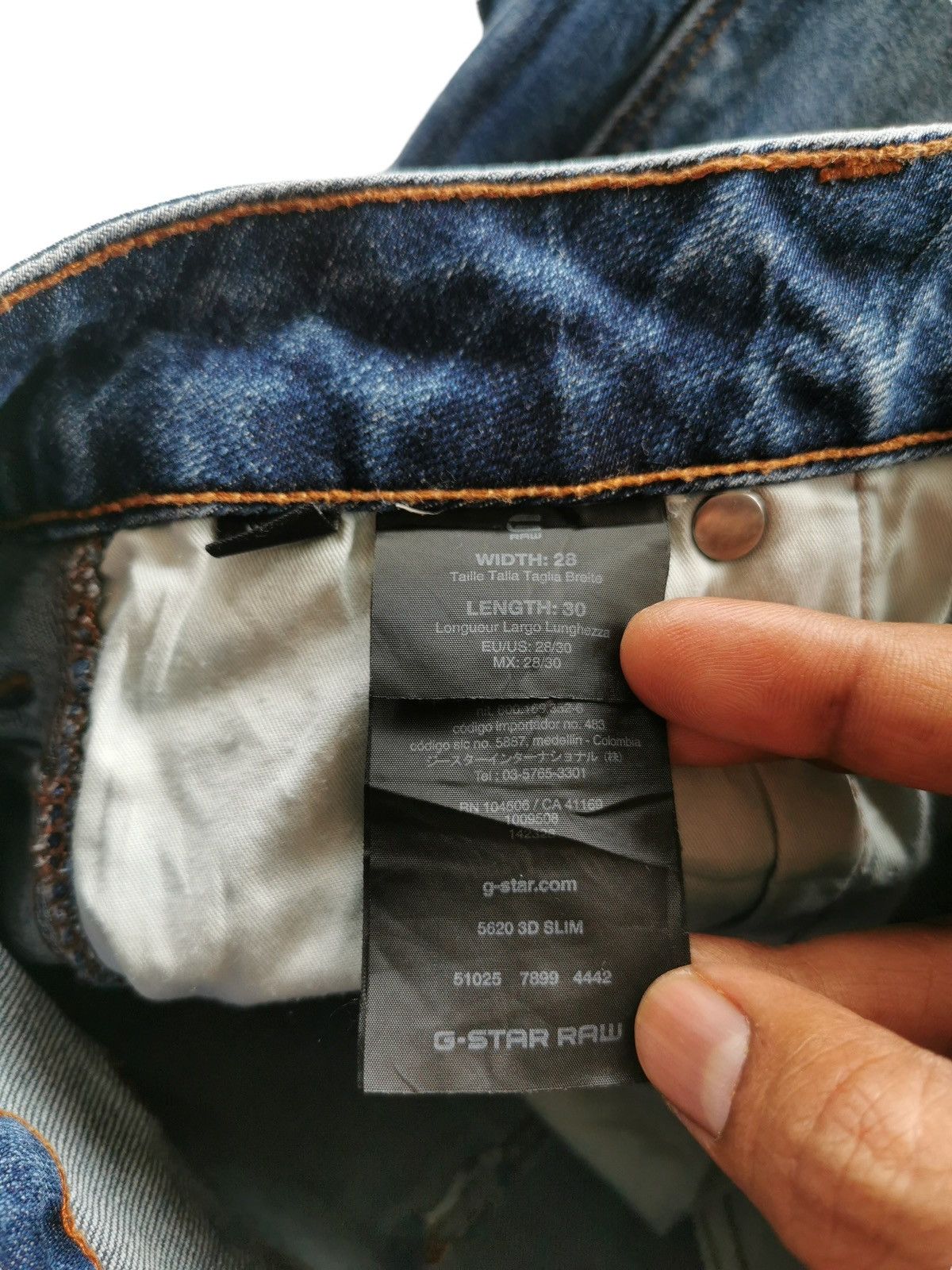 G-Star G Star Raw 5620 3D Slim Jeans Size US 30 / EU 46 - 10 Thumbnail