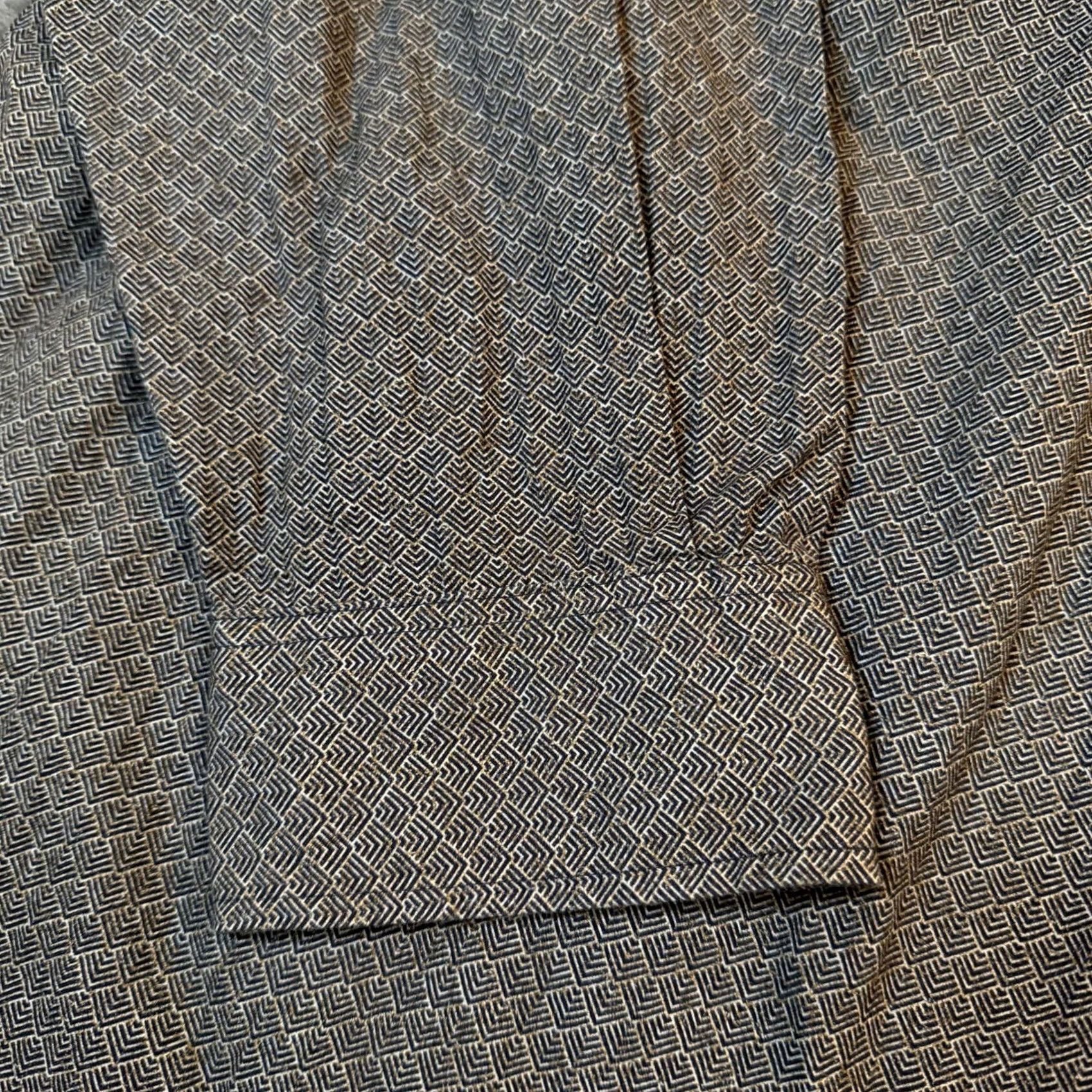 Vintage ROWM Tall Man Button Up Shirt Mens 3XT Blue Geometric Stretch Long Sleeve NWT Size US XXL / EU 58 / 5 - 6 Thumbnail