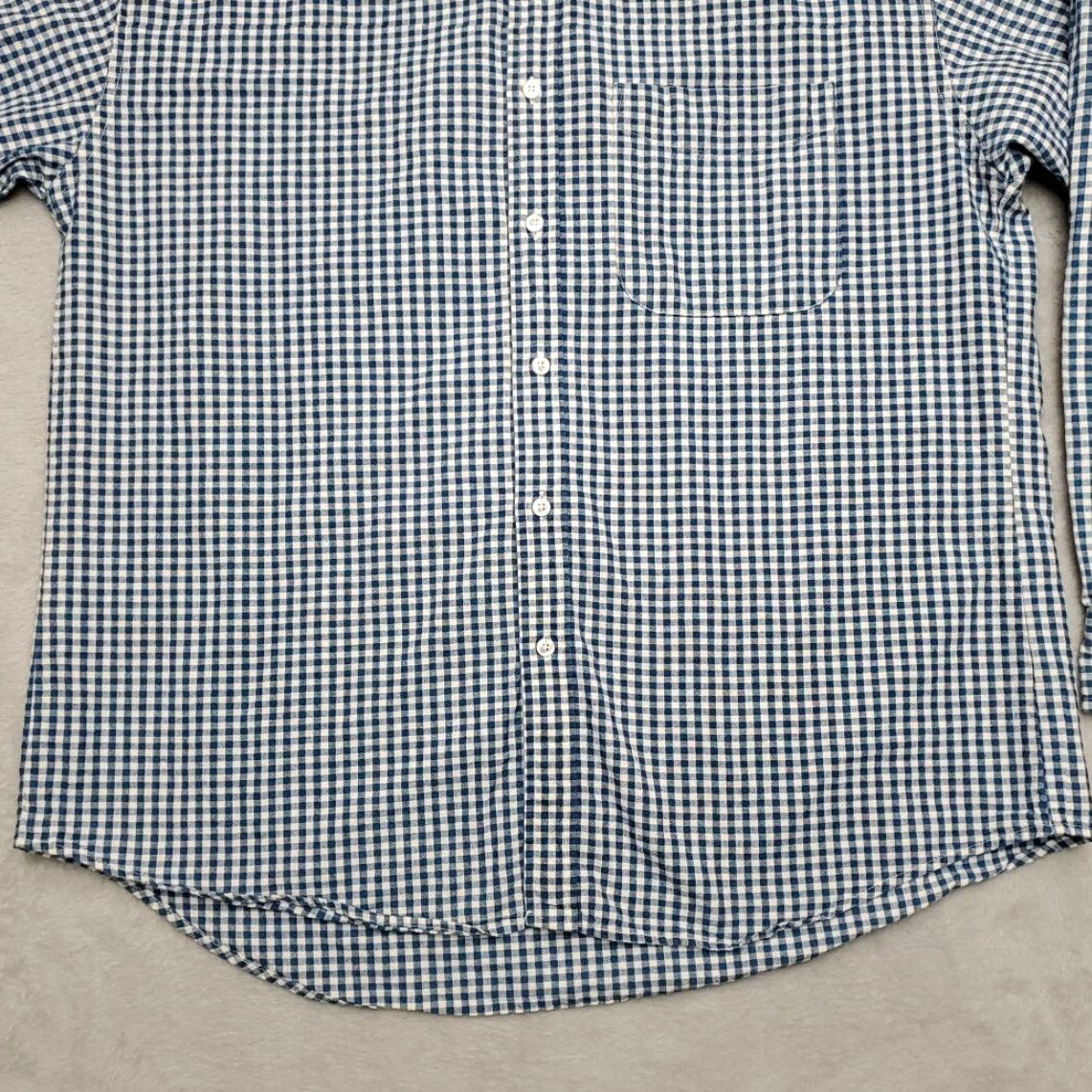 Northern Reflections VINTAGE Northern Reflections Shirt Mens L Blue Gingham Check Long Sleeve Shirt Canada Size US L / EU 52-54 / 3 - 3 Thumbnail