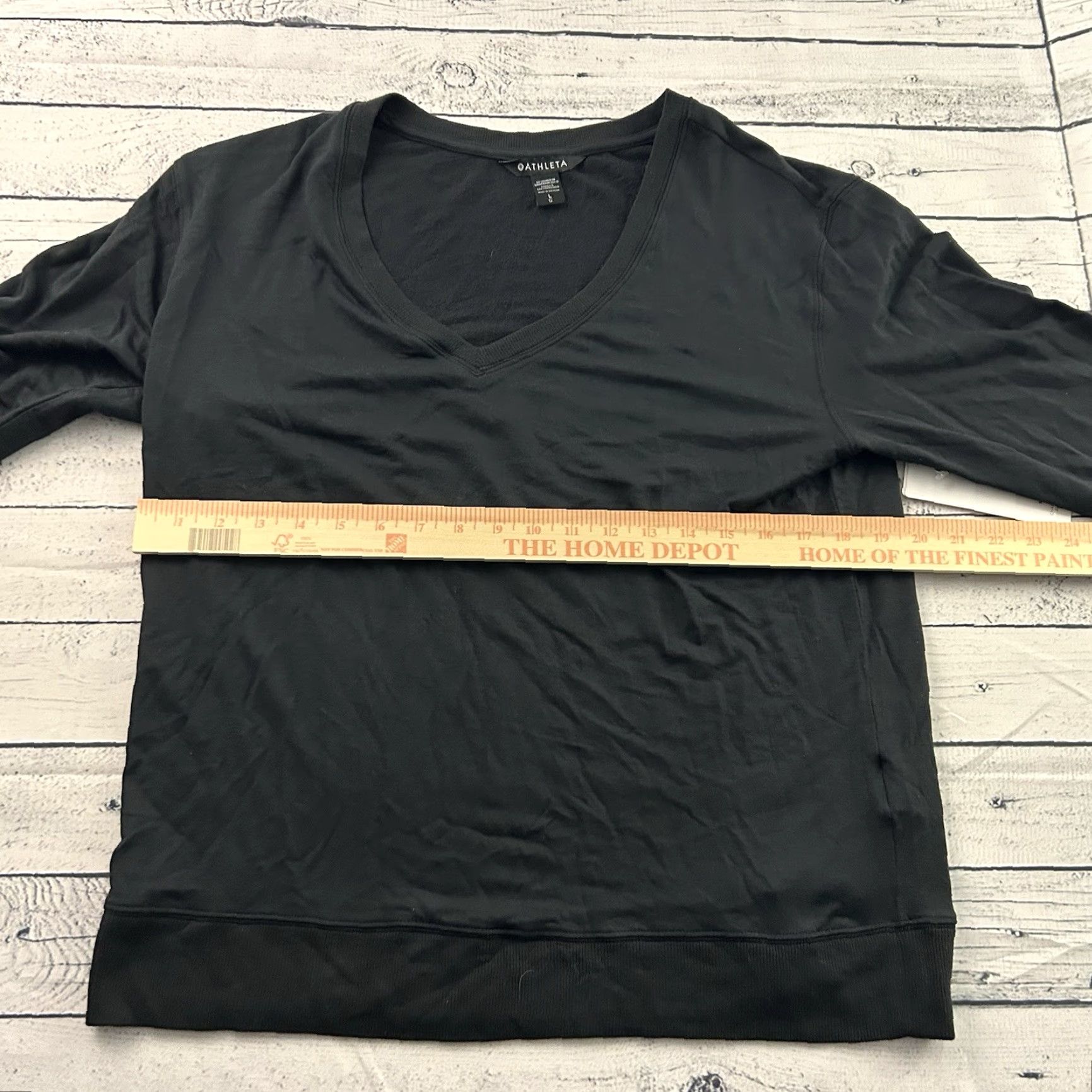 Athleta Athleta Sweatshirt V-Neck Black Women L Large Sunrise? Size L / US 10 / IT 46 - 6 Thumbnail