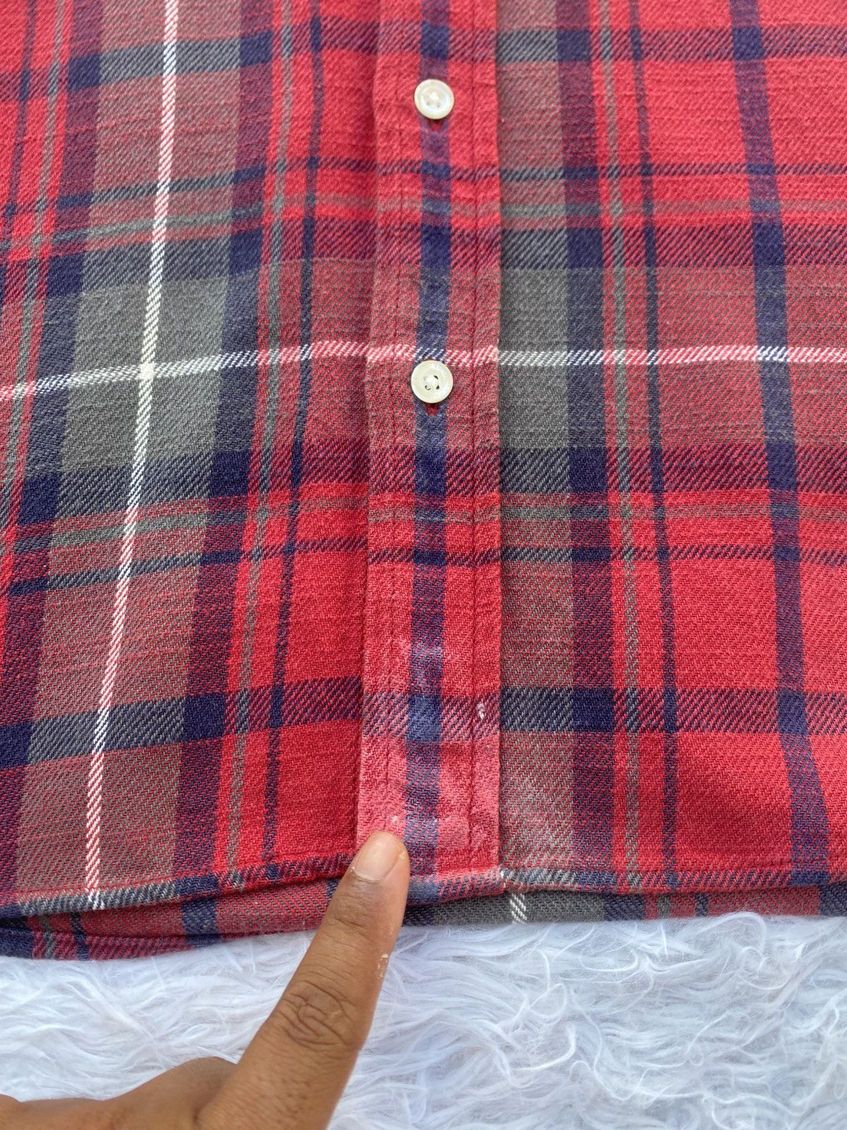 Bape Rare Vintage BAPE Flannel Longsleeve Shirt Size US M / EU 48-50 / 2 - 13 Thumbnail