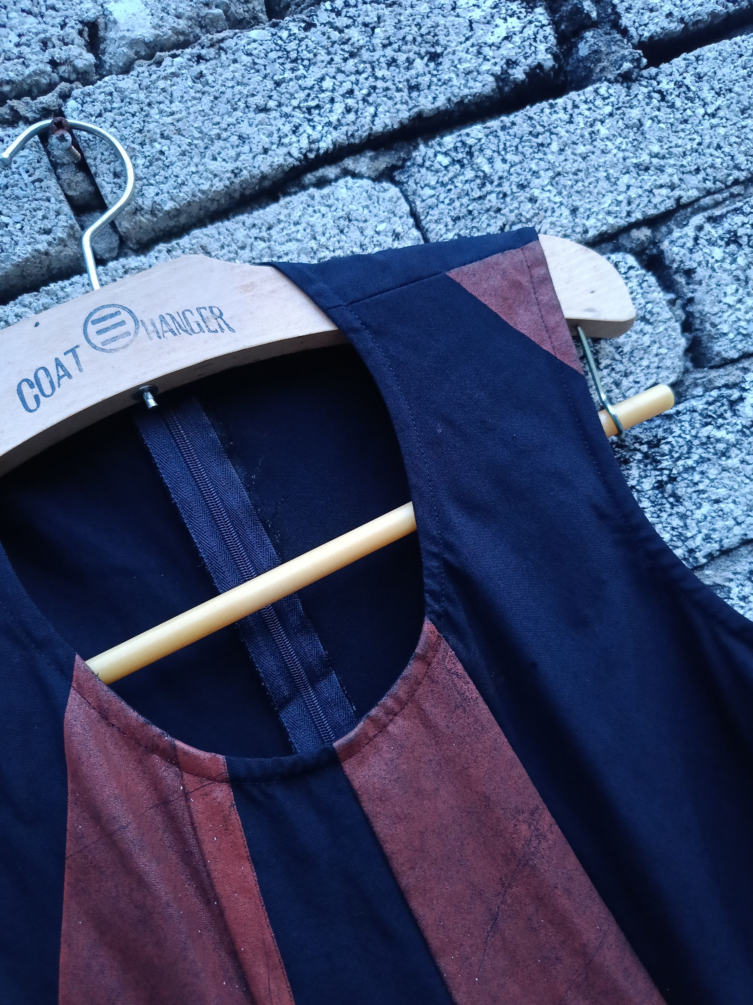 Comme des Garcons AW96 COMME des GARÇONS SLEEVELESS SWITCH DRESS NAVY/BROWN Size M / US 6-8 / IT 42-44 - 8 Thumbnail