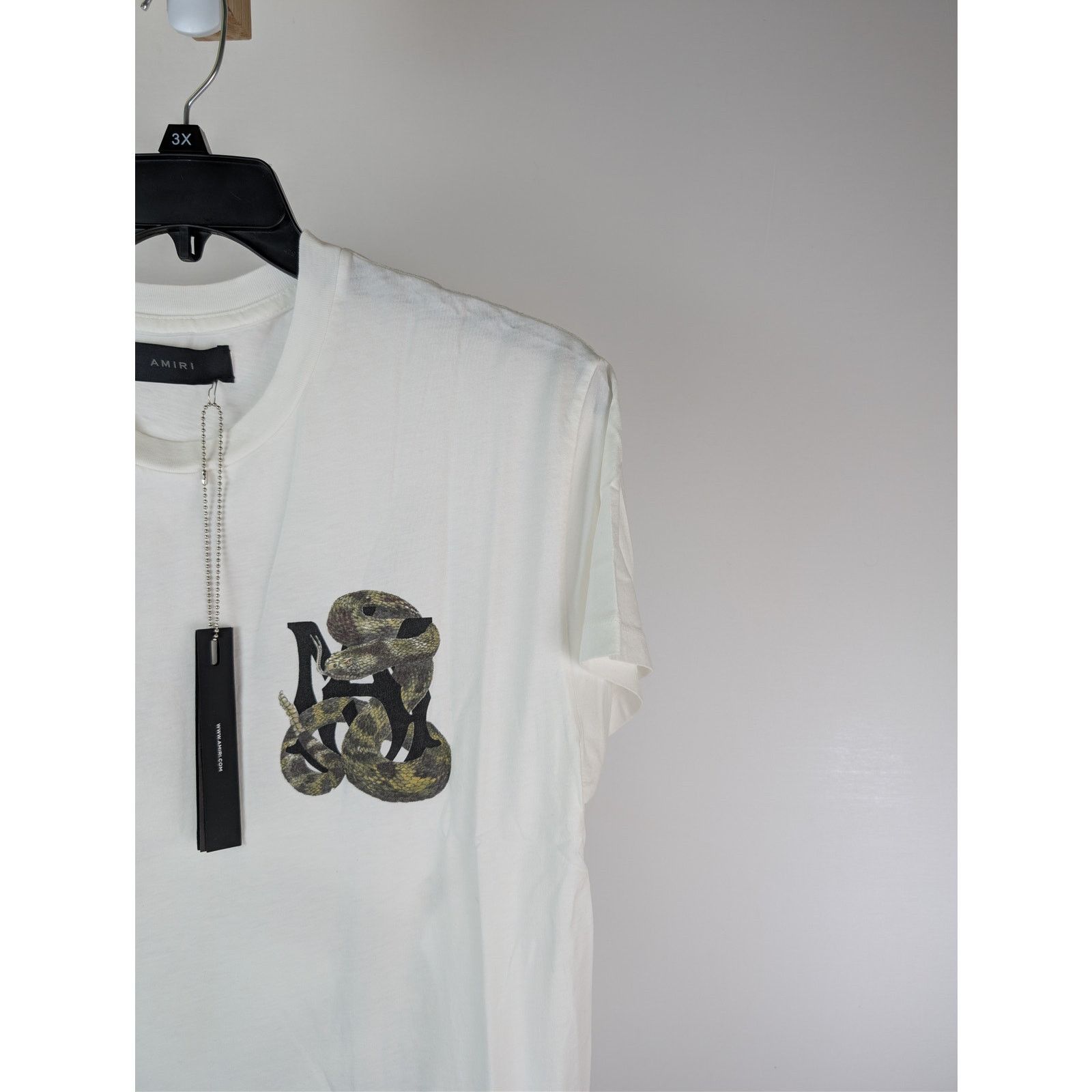 Amiri o1rshd1 Amiri Snake Tee T-Shirt in White Size US XS / EU 42 / 0 - 6 Thumbnail