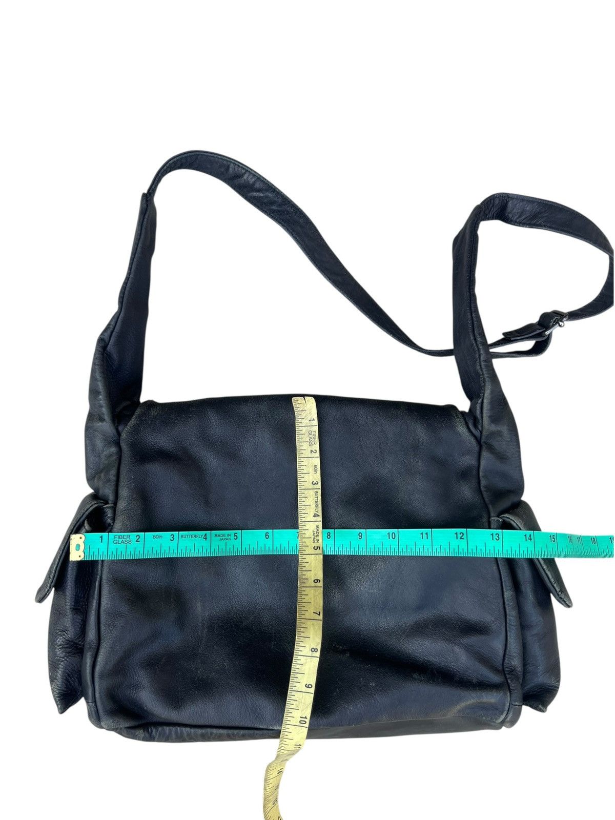 Leather Vintage ROSSI Florence Italy Faded Patina Cargo Sling Bag Size ONE SIZE - 2 Thumbnail