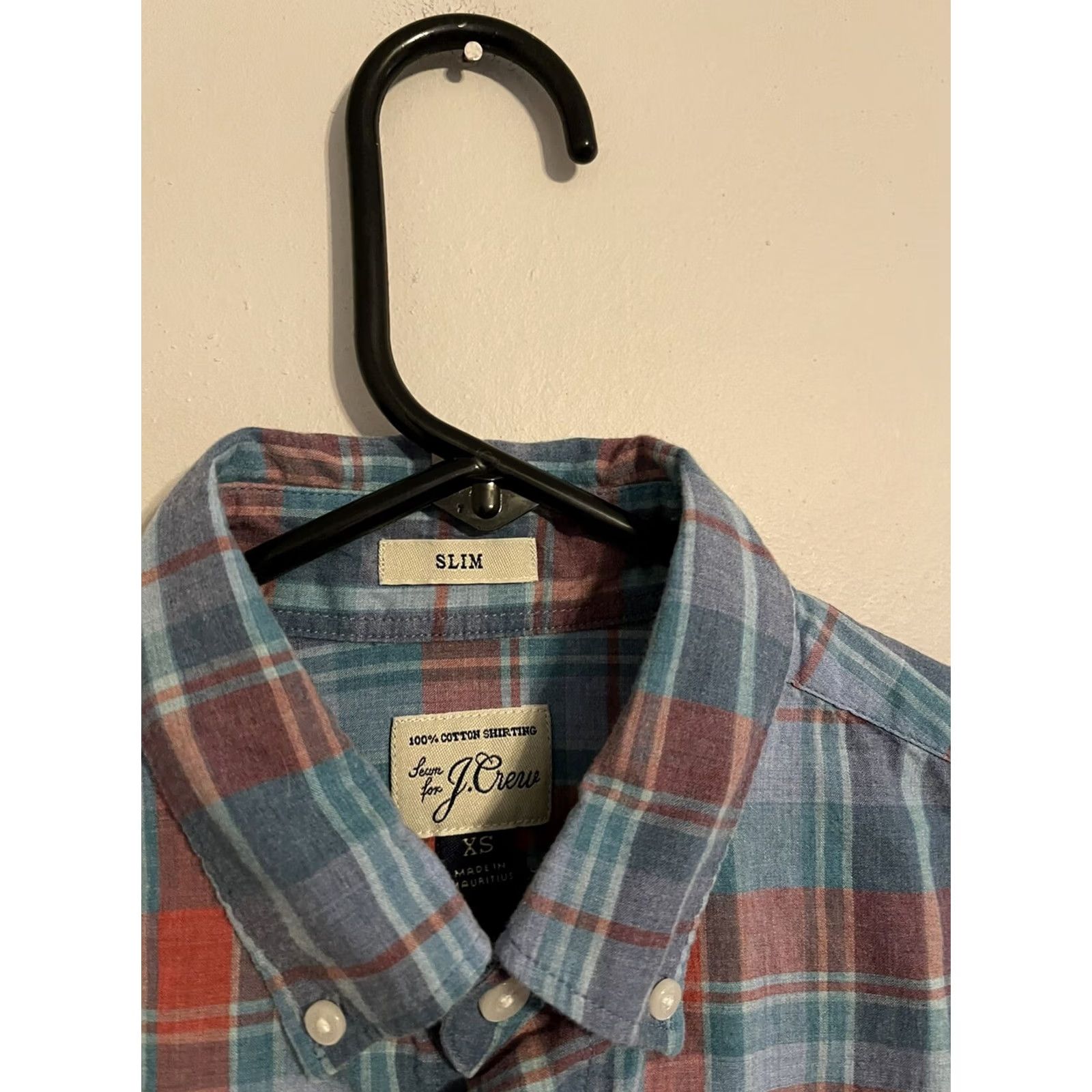 J.Crew J.CREW Slim Fit Multicolor Pastel Plaid L/S Button Up Casual Shirt Mens XS Size US XS / EU 42 / 0 - 4 Thumbnail