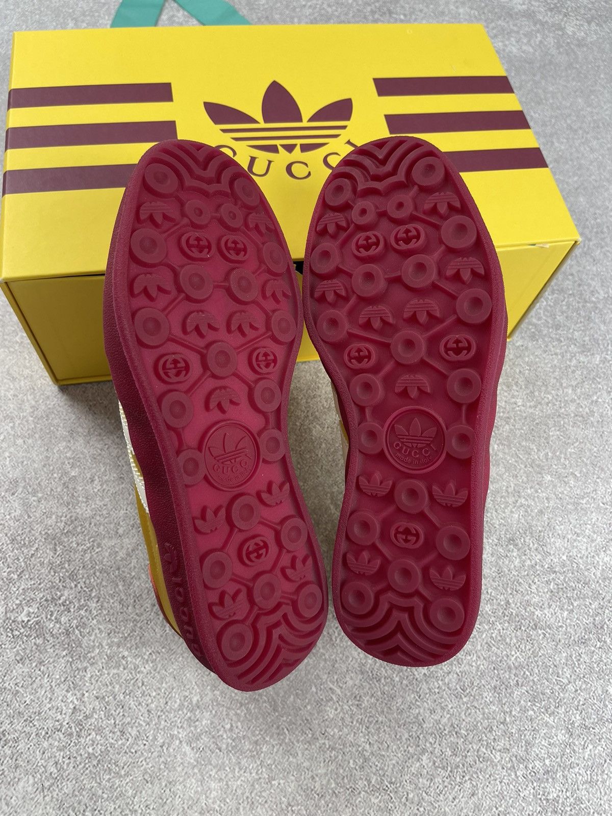 Gucci Adidas × Gucci Gazelle Yellow/White/Red Sneakers Size 37 1/3 Size US 6 / IT 36 - 11 Thumbnail