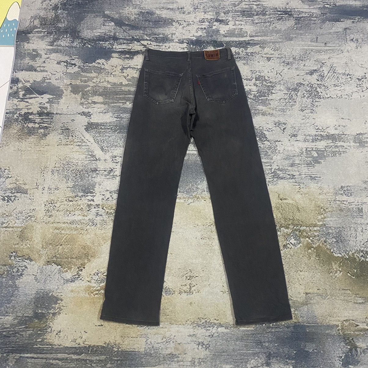 Vintage Vintage Japanese Edwin 503 13oz Faded Black Flex Denim Jeans Size US 29 - 2 Thumbnail