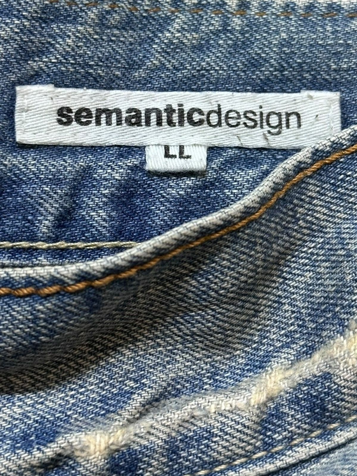 semanticdesign Vintage Semantic Design Flare Curve Leg Grunge Style Jeans Size US 34 / EU 50 - 9 Thumbnail