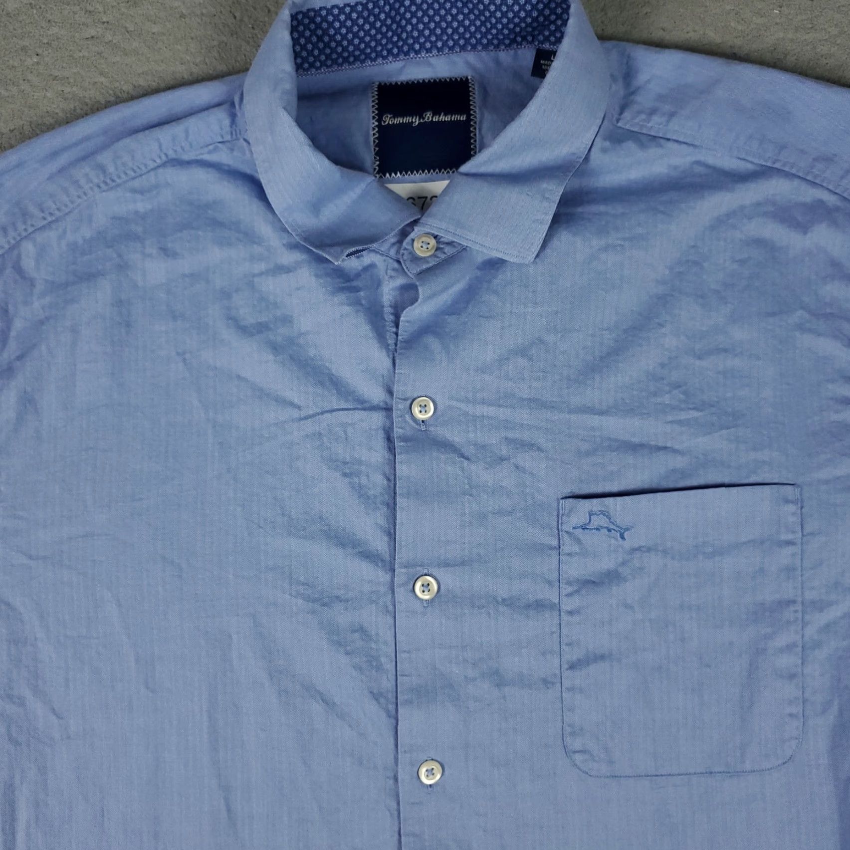 Tommy Bahama Tommy Bahama Shirt Mens Large Blue Cotton Button Up Long Sleeve Size US L / EU 52-54 / 3 - 2 Thumbnail