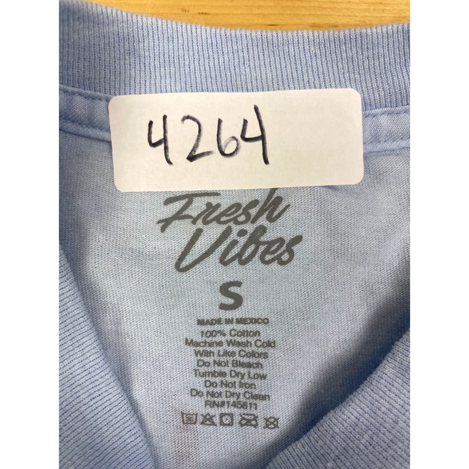Vintage Fresh Vibes T-Shirt Men S Light Blue Venice Short Sleeve Crew Neck Graphic Print Vintage No Sunset Beach Casual Size US S / EU 44-46 / 1 - 5 Thumbnail