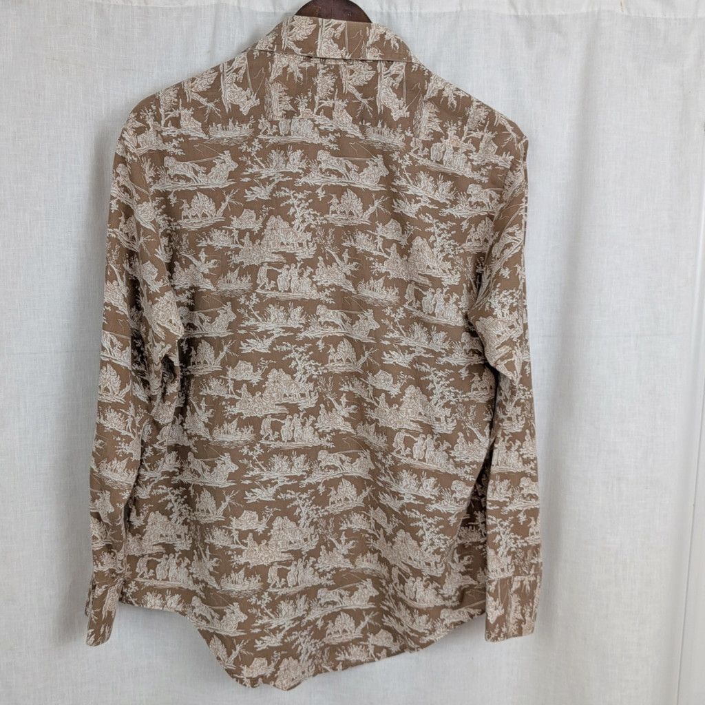 Vintage Vintage Colonial-Pioneer Pattern Button UP Collared Shirt L Size US L / EU 52-54 / 3 - 5 Thumbnail