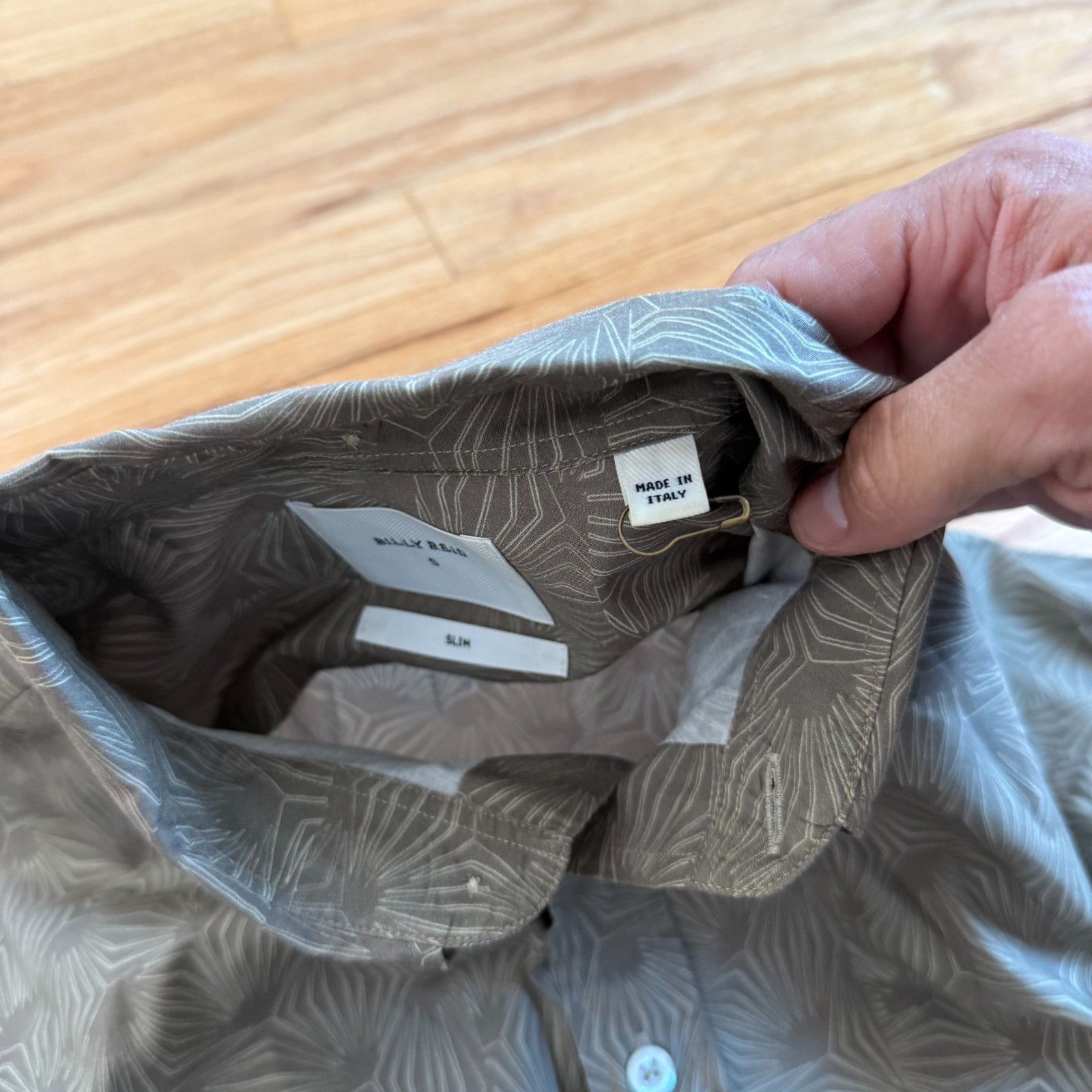 Billy Reid Billy Reid Murphy Shirt Shirt Sleeve in Olive Size US S / EU 44-46 / 1 - 6 Thumbnail
