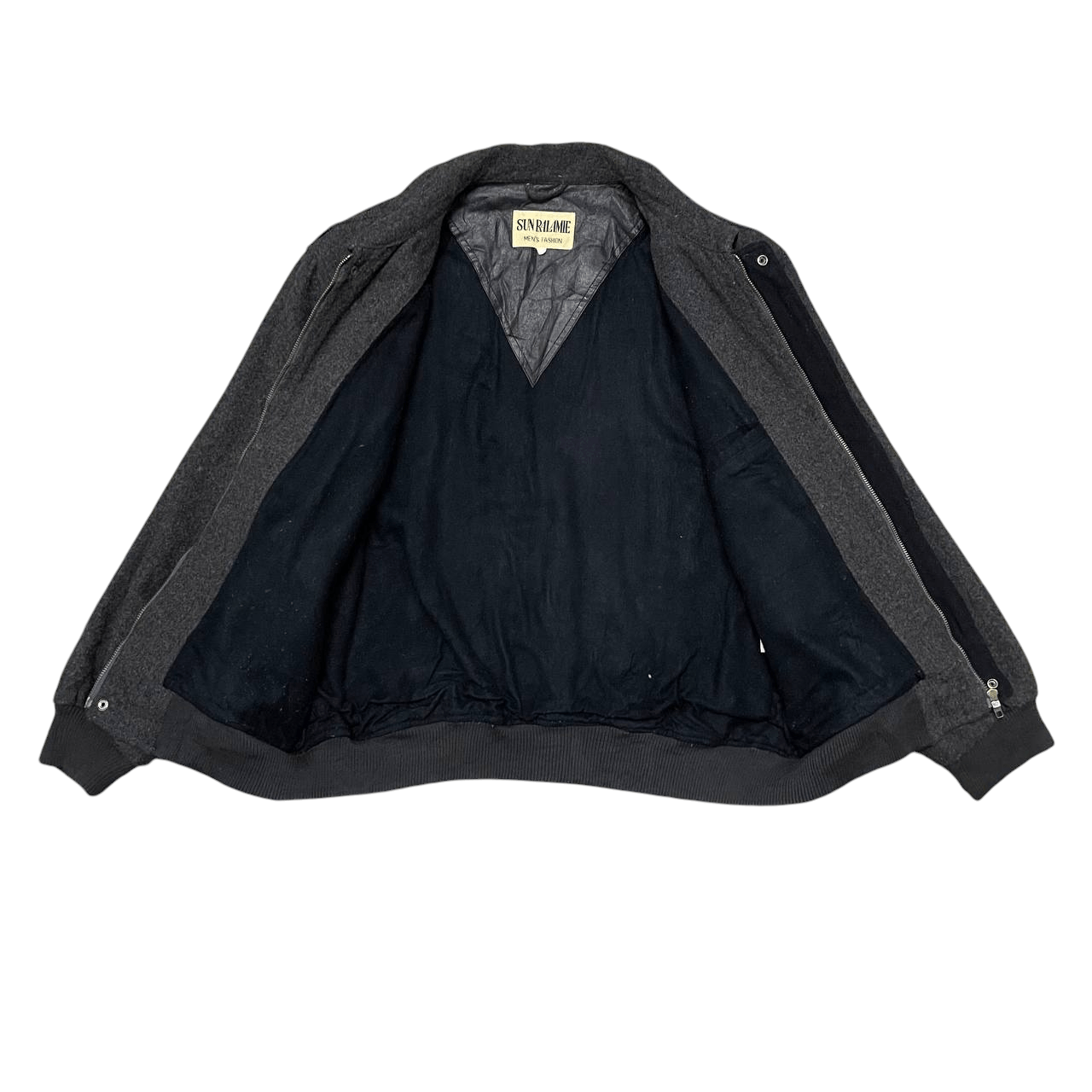 Issey Miyake Vintage Sun Ralamie Wool Bomber Jacket Issey Miyake Size US L / EU 52-54 / 3 - 7 Thumbnail