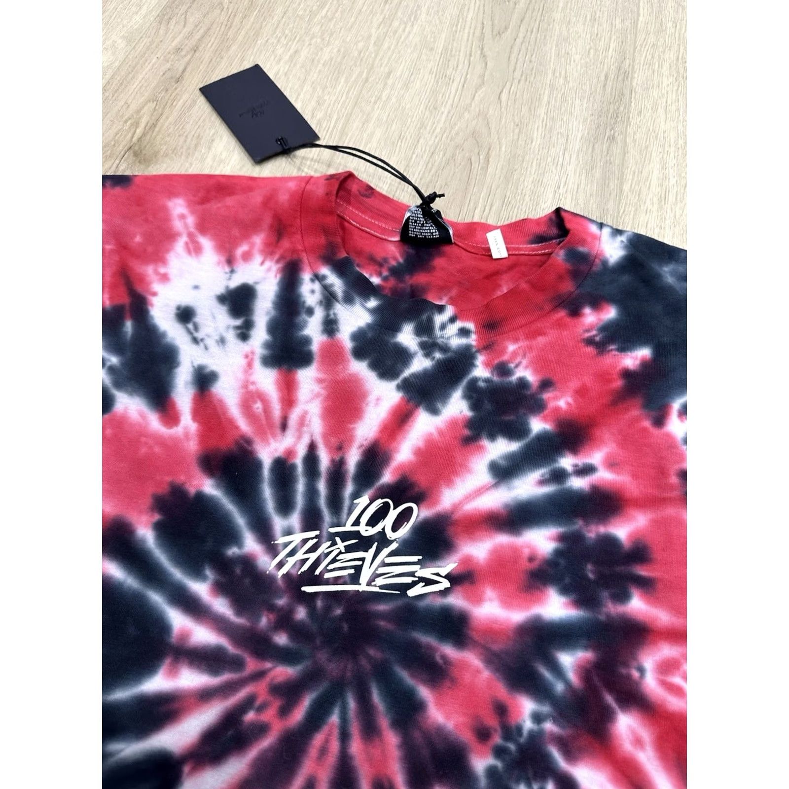 100 Thieves NWT 100 Thieves Jam Red/Black Men’s T-Shirt XL Crew Neck Short Sleeve Cotton Logo Multicolor 100 Thieves Jam Theme Size US XL / EU 56 / 4 - 4 Thumbnail