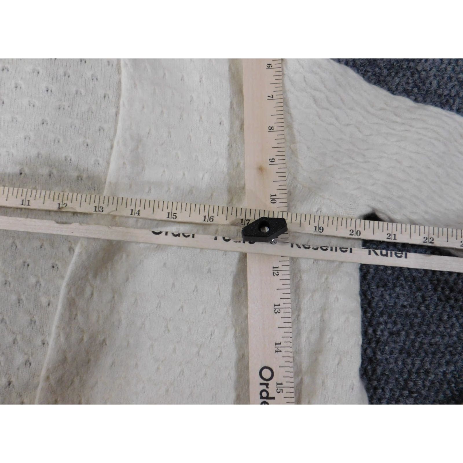 Loft LOFT Cardigan Sweater White L Womens Mock Neck Knit Wool Rayon Stretch Casual Modern Regular Size L / US 10 / IT 46 - 7 Thumbnail
