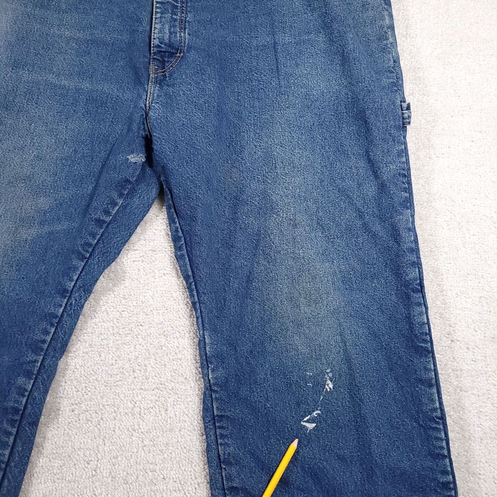 Dickies Dickies Jeans Mens 40X30 Regular Denim Straight Leg 38X27 Belt Loops 5-Pocket Lined Distressed Workwear Style Size US 40 / EU 56 - 5 Thumbnail