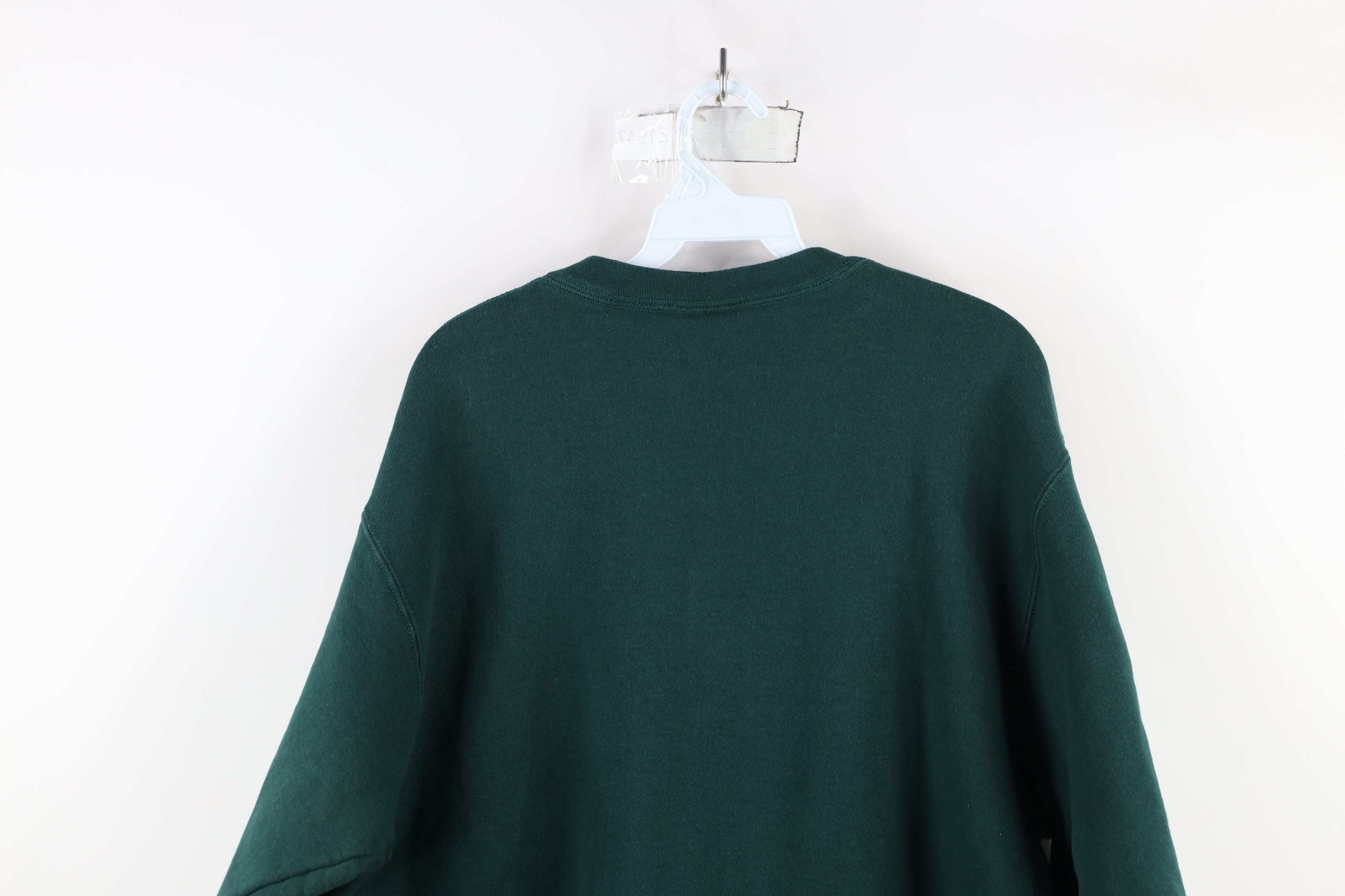 Vintage Vintage 90s Streetwear Heavyweight Sweatshirt Hunter Green Size US L / EU 52-54 / 3 - 10 Thumbnail