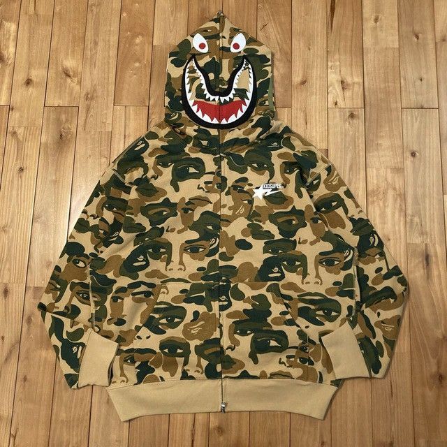 Bape KIDSUPER × BAPE CAMO Shark Full Zip Hoodie a bathing ape Size US L / EU 52-54 / 3 - 1 Thumbnail