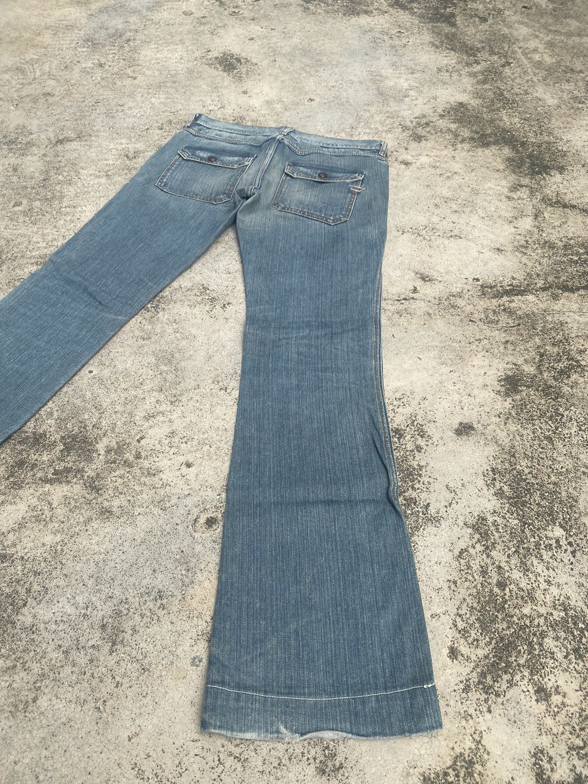Designer × Diesel × If Six Was Nine Flare Jeans Diesel Faded Low Rise Bootcut Size US 30 / EU 46 - 14 Thumbnail