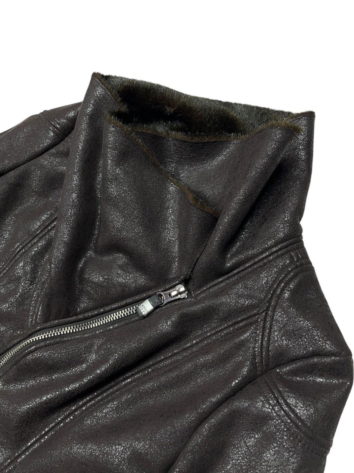 Miss Sixty Vintage Miss Sixty Faux Fur Biker Shearling Jacket Size L / US 10 / IT 46 - 11 Thumbnail