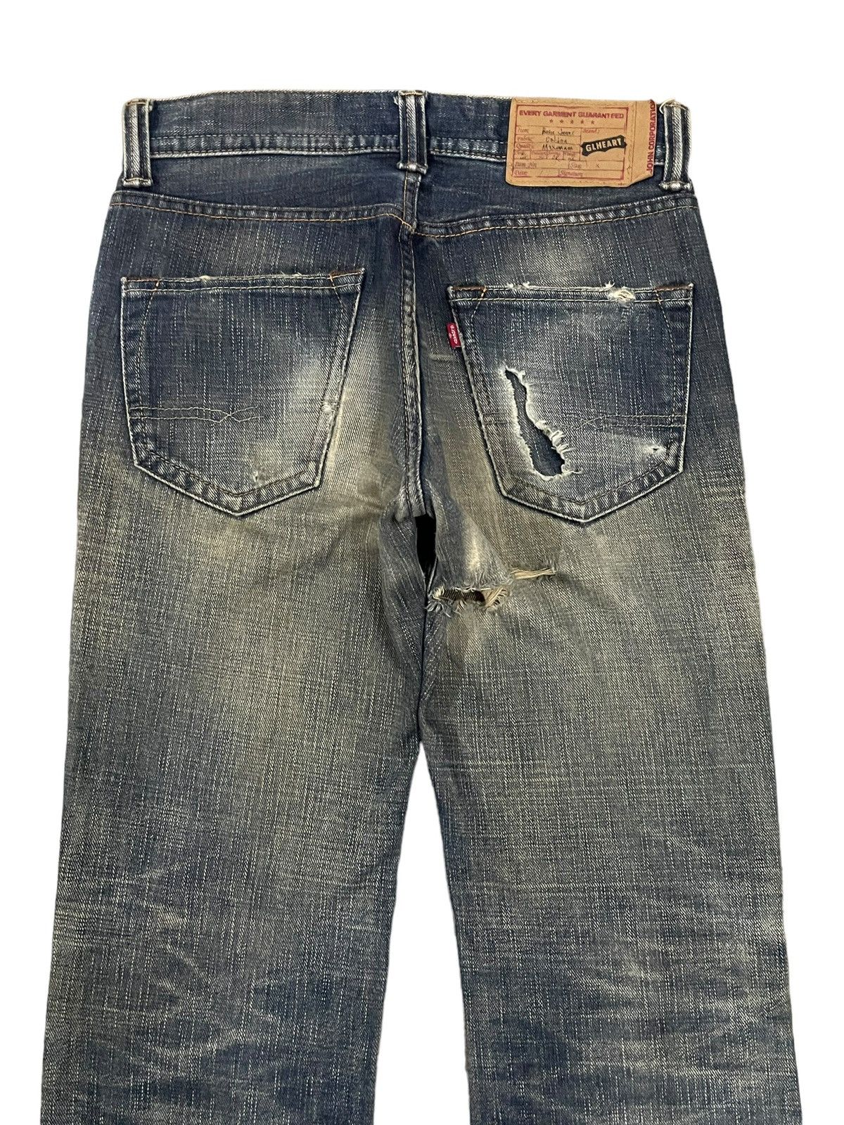 Big John Vintage Big John x GL Heart Bootcut Mud Wash Distroyed Jeans Size US 30 / EU 46 - 7 Thumbnail
