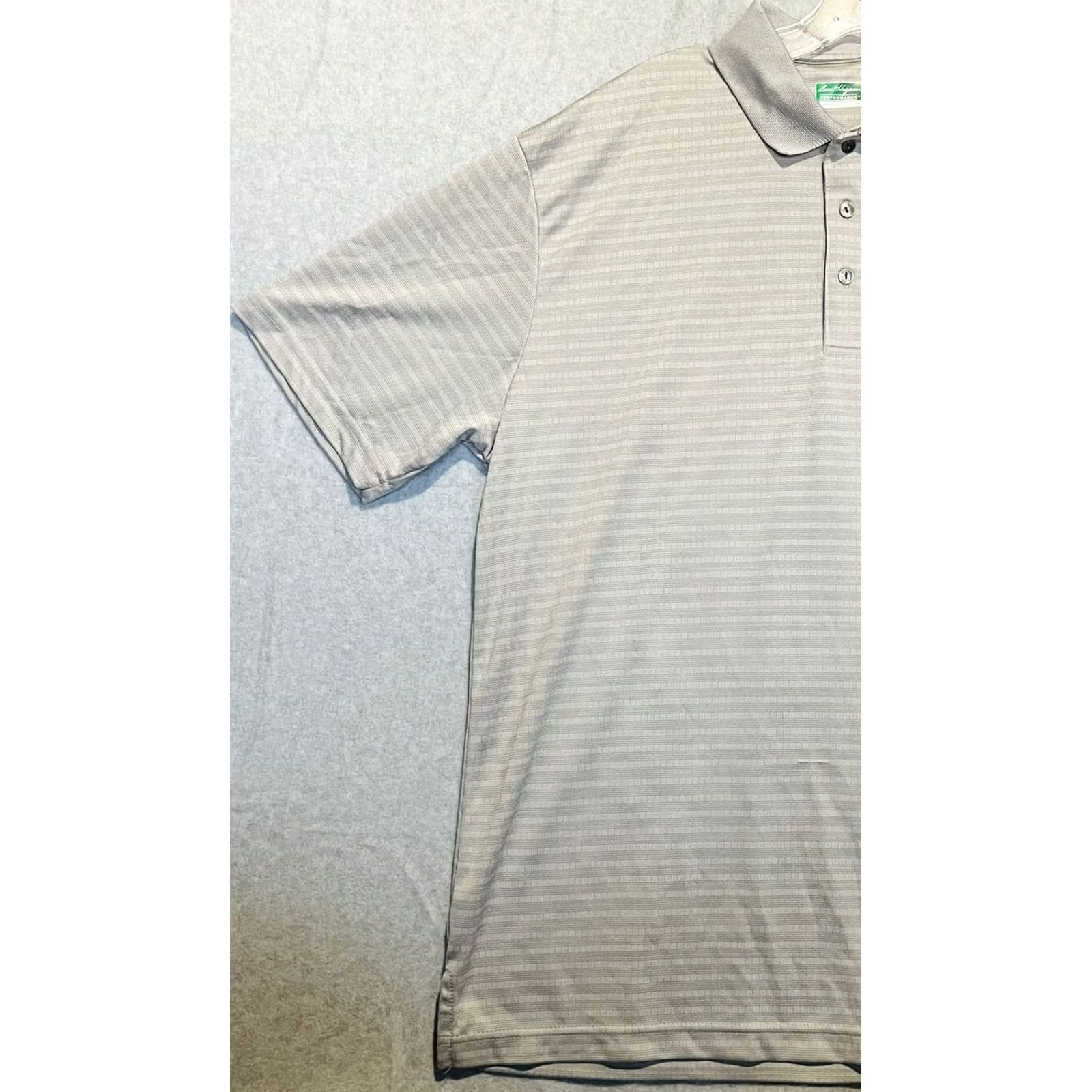 Hogan VINTAGE? No — Ben Hogan Golf Polo Shirt Light Gray XL Short Sleeve Striped Pullover Shirt Mens Regular Polo Size US XL / EU 56 / 4 - 3 Thumbnail
