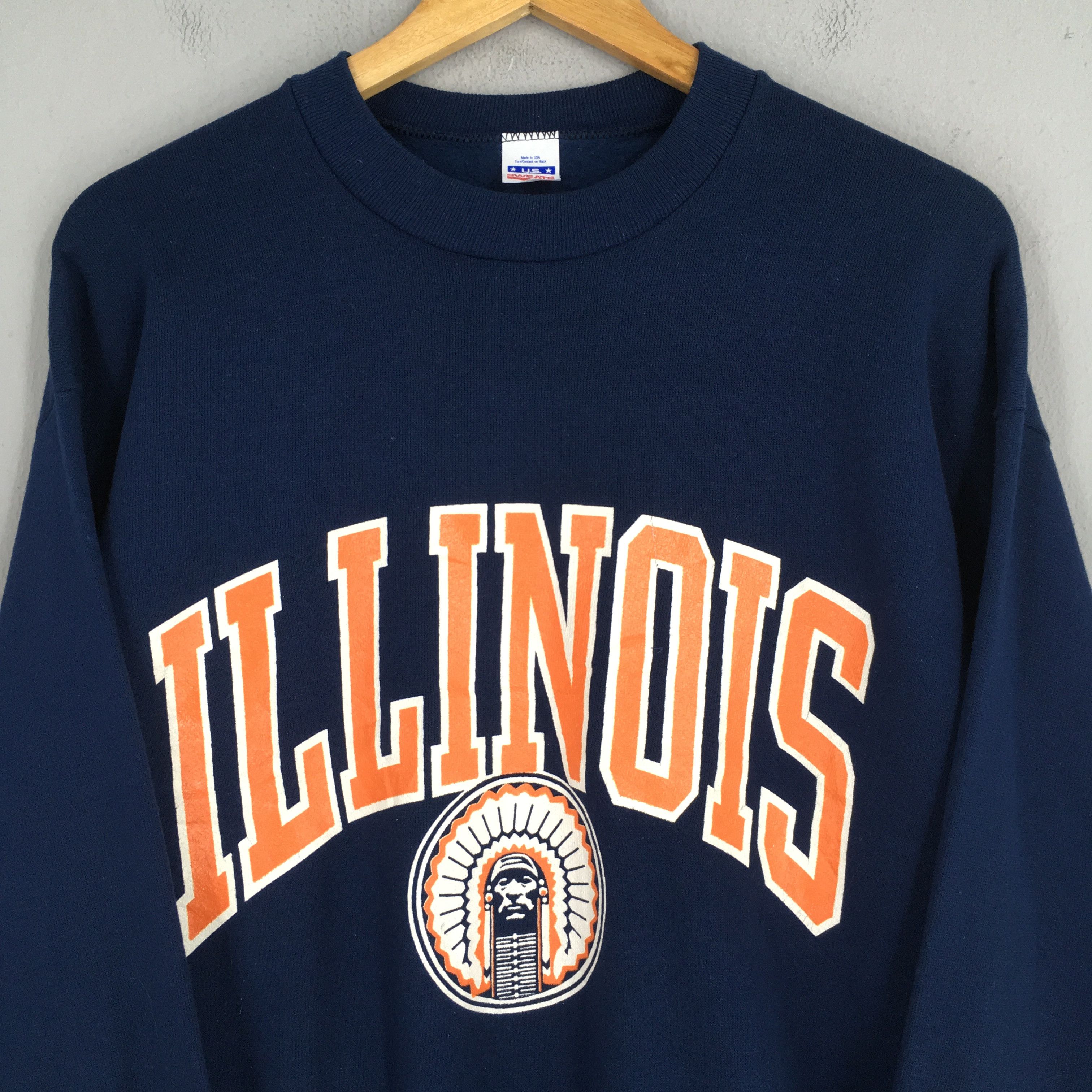NCAA Vintage Illinois University Sweatshirt XLarge Size US XL / EU 56 / 4 - 2 Thumbnail