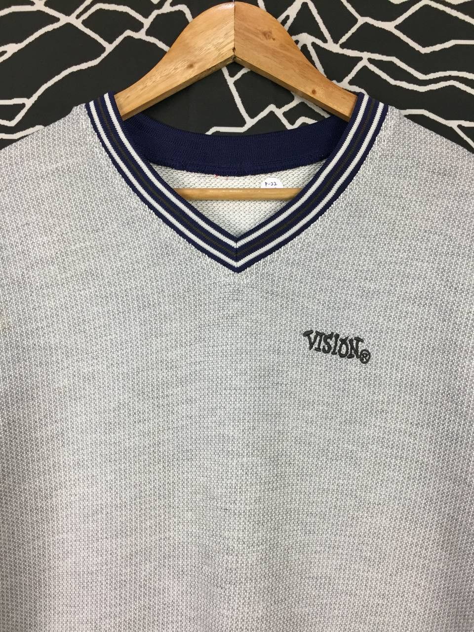 Vintage × Vision Streetwear Vtg Vision Street Wear Skateboards V-Neck Longsleeve Tee Size US L / EU 52-54 / 3 - 3 Thumbnail