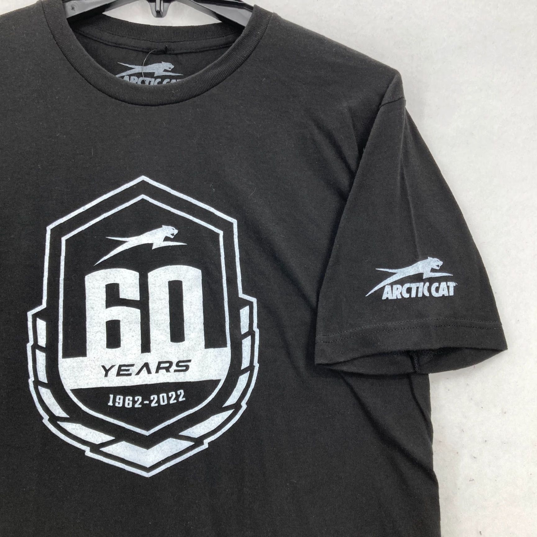 Vintage Arctic Cat T Shirt Mens Medium Black Graphic 60 Years Snowmobile Sport Racing Shirt Mens Black Graphic 60 Years Snowmobile Racing Size US M / EU 48-50 / 2 - 2 Thumbnail