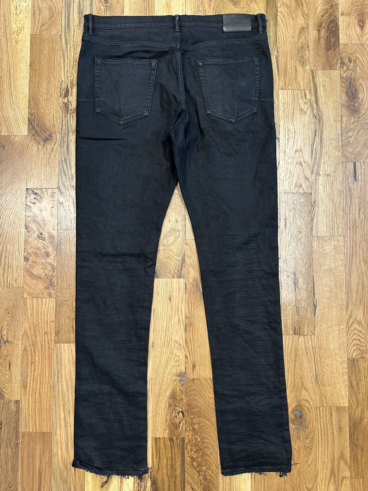Purple Brand Purple Brand Waxed Plain Black Denim Jeans Size 36 Size US 36 / EU 52 - 2 Thumbnail