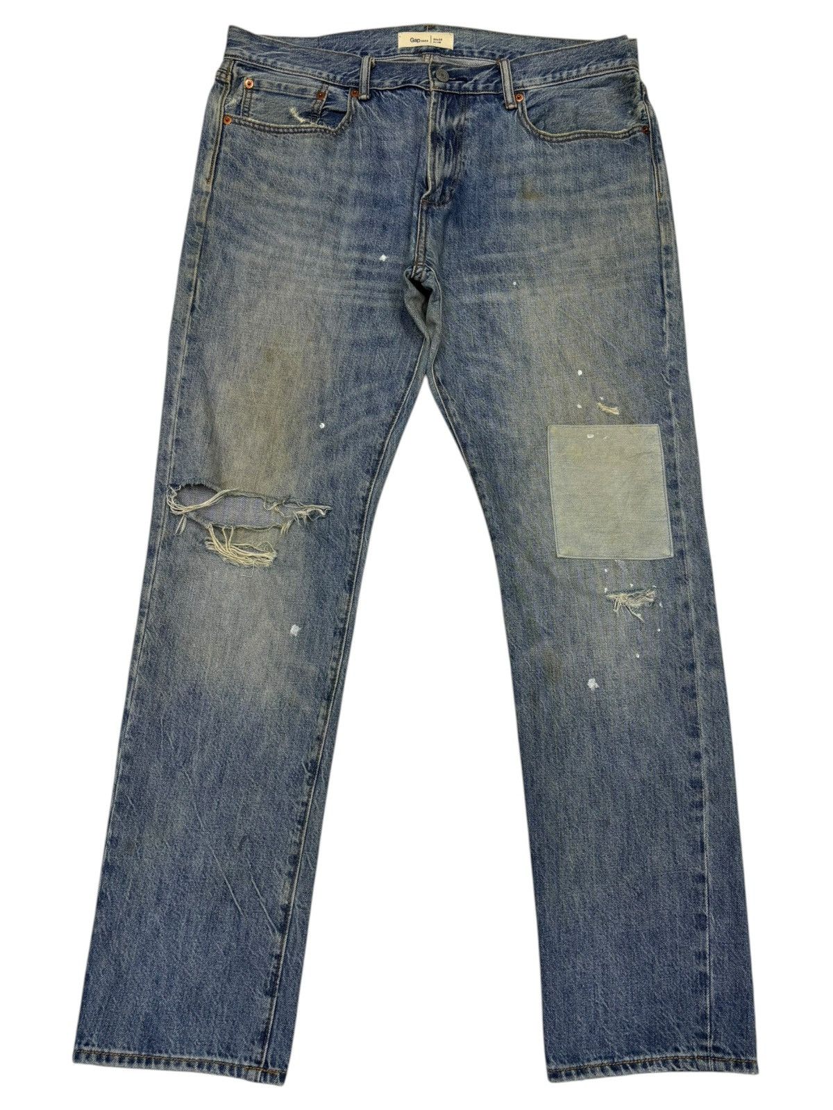 Kapital VINTAGE GAP PATCHWORK DISTRESSED DENIM JEANS Size US 35 - 7 Thumbnail
