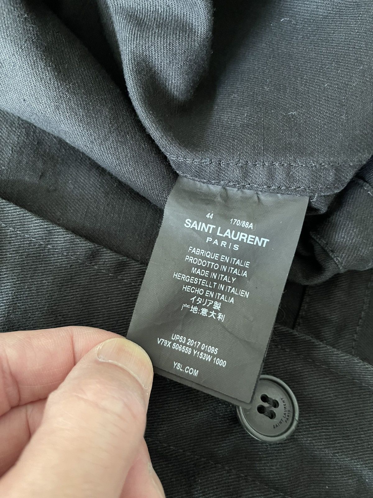Saint Laurent Paris Saint Laurent Paris FW2017 Black Military Field Jacket Size US S / EU 44-46 / 1 - 7 Thumbnail