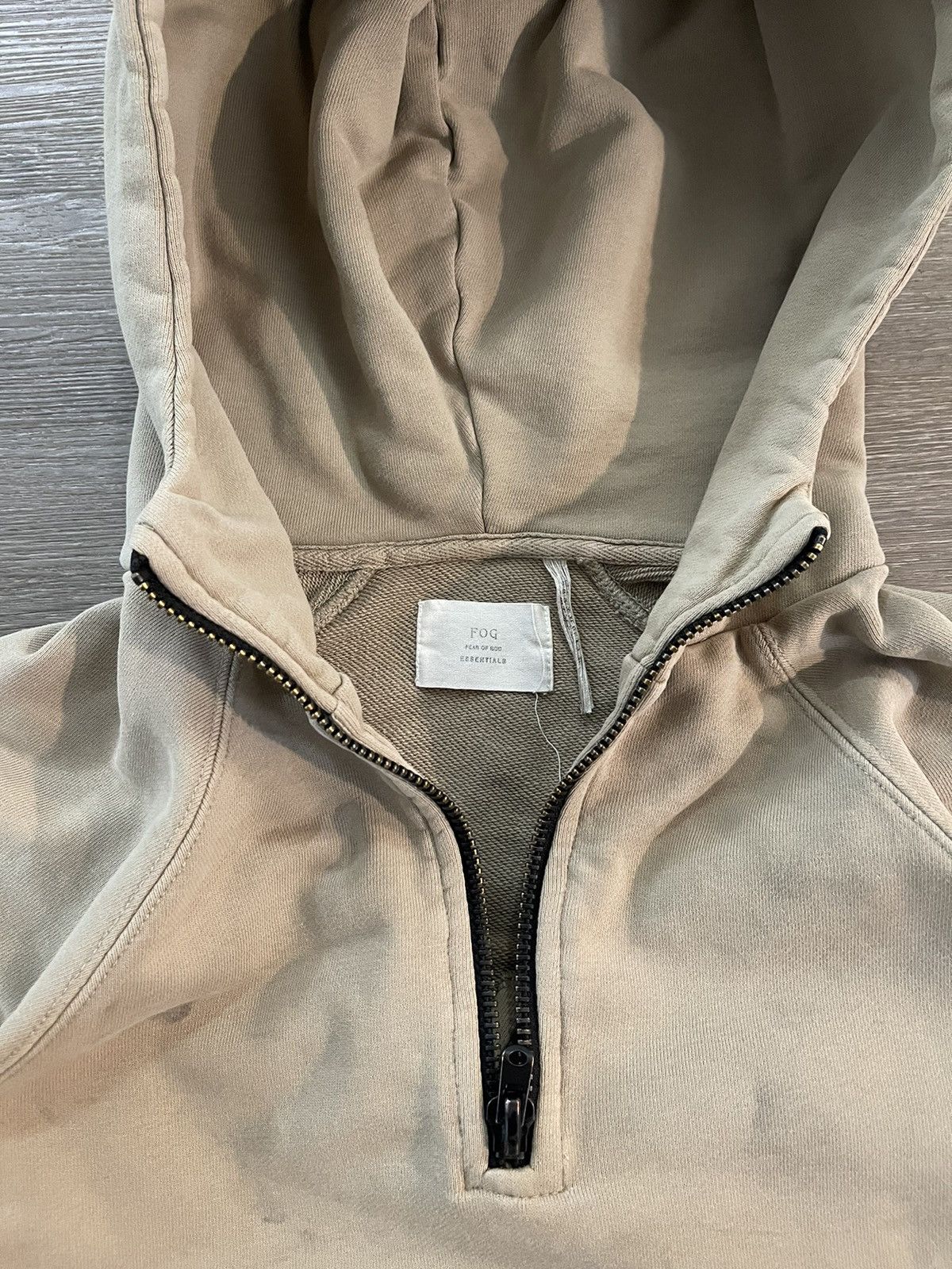 Essentials × FOG × Fear of God FOG Essentials Tan Half Zip Hoodie Sweatshirt Small Size US S / EU 44-46 / 1 - 3 Thumbnail