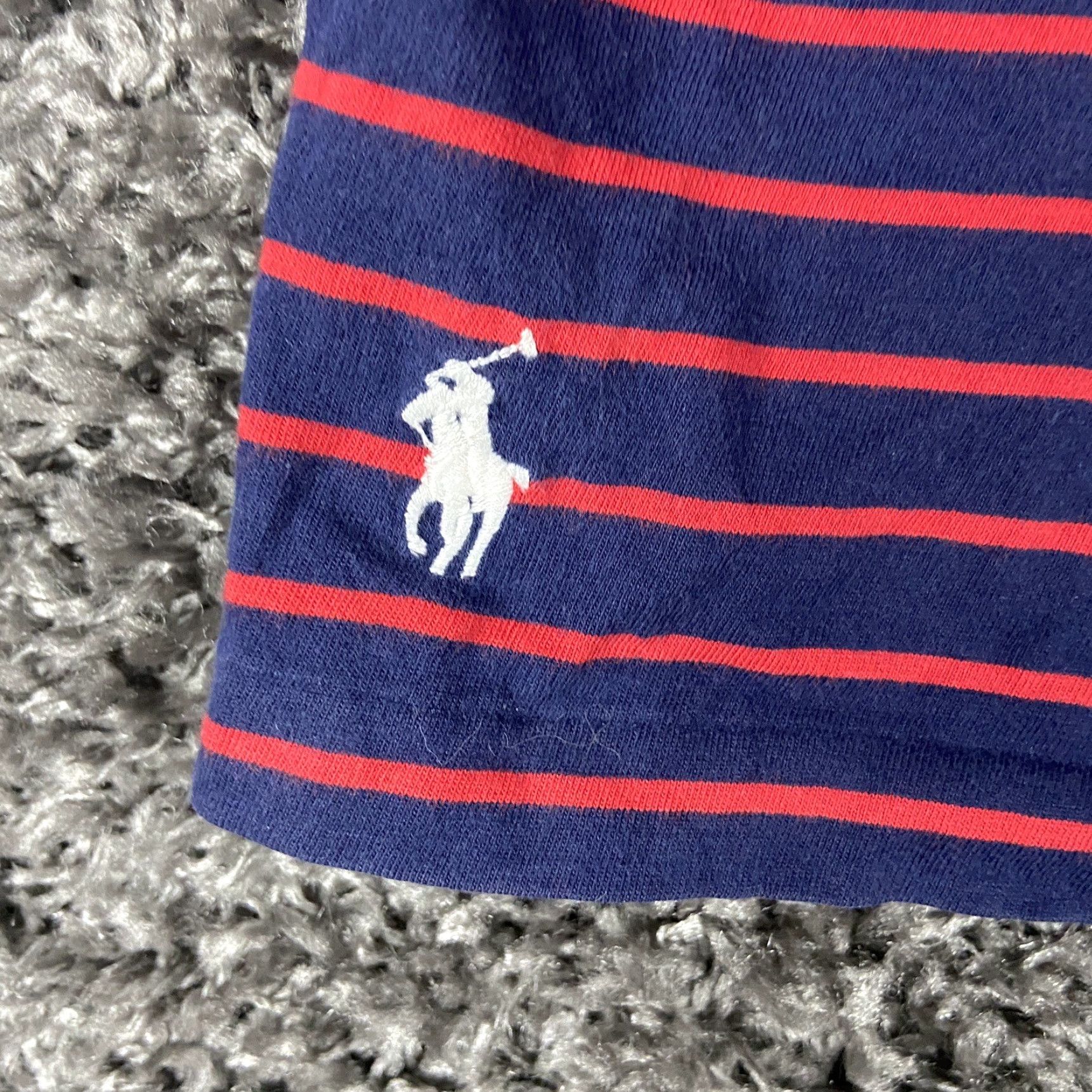 Ralph Lauren VINTAGE Ralph Lauren Polo Shirt Men M Blue Red Striped Polo Mens Medium Blue Striped 90s Theme? Size US M / EU 48-50 / 2 - 3 Thumbnail