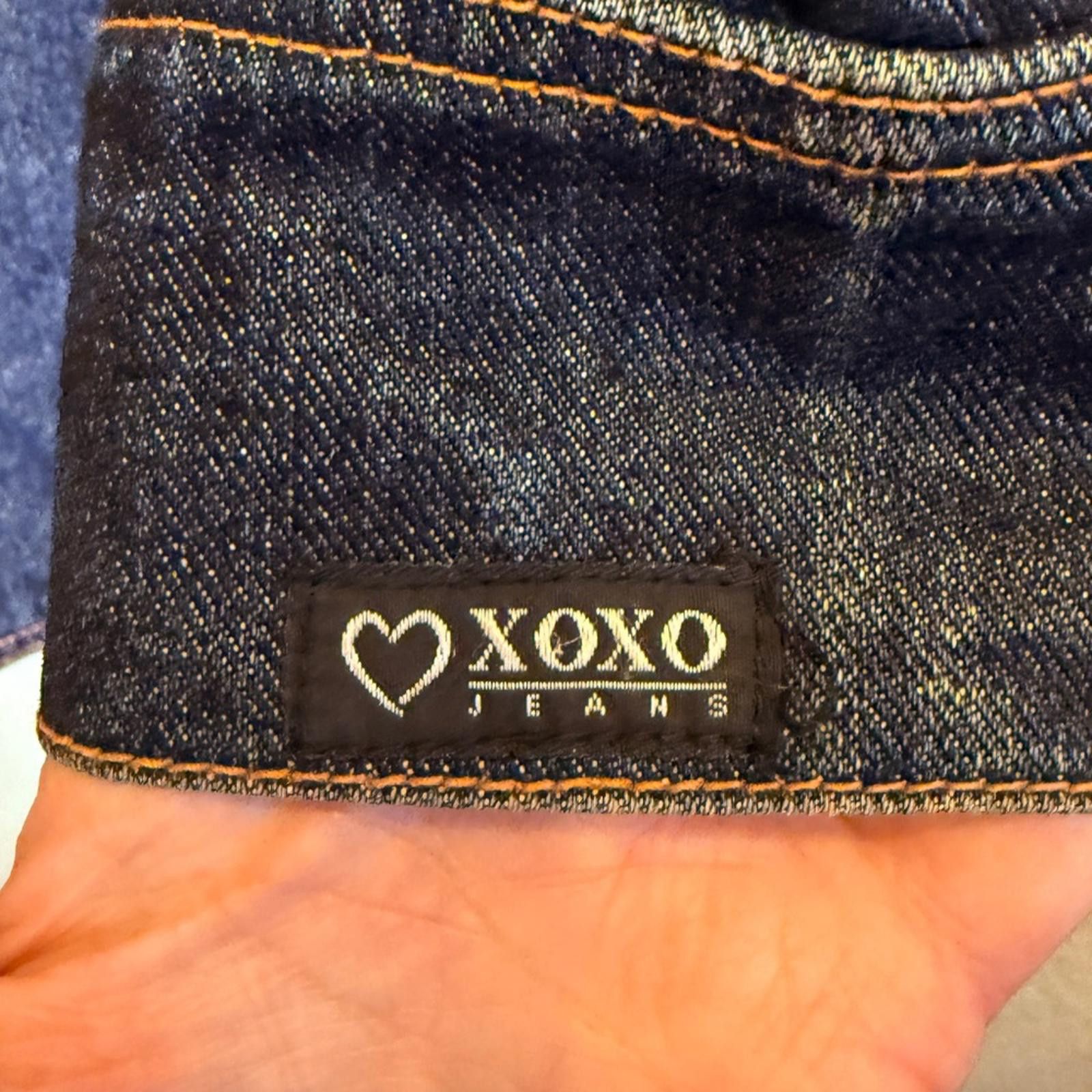 XOXO XOXO Dark Blue Double Breasted Denim Jacket sz M w/Flaw Size M / US 6-8 / IT 42-44 - 5 Thumbnail