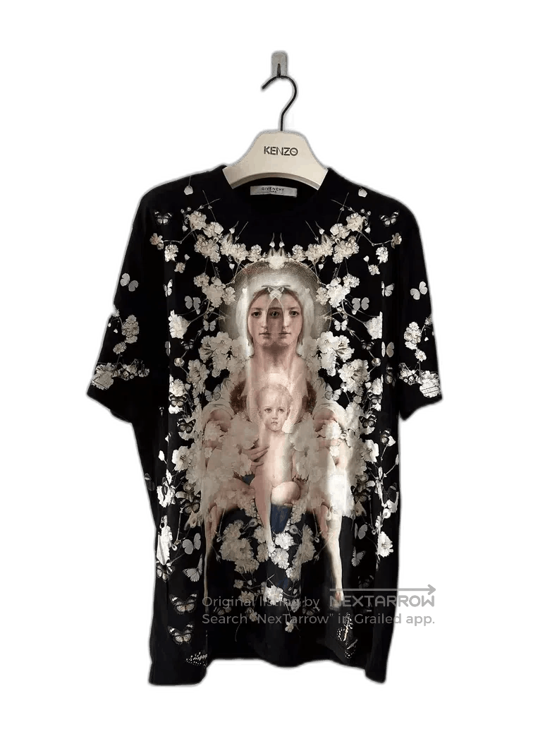 Givenchy Givenchy Virgin Mary All-Over Star Petal Short Sleeve T-Shi Size US S / EU 44-46 / 1 - 1 Thumbnail