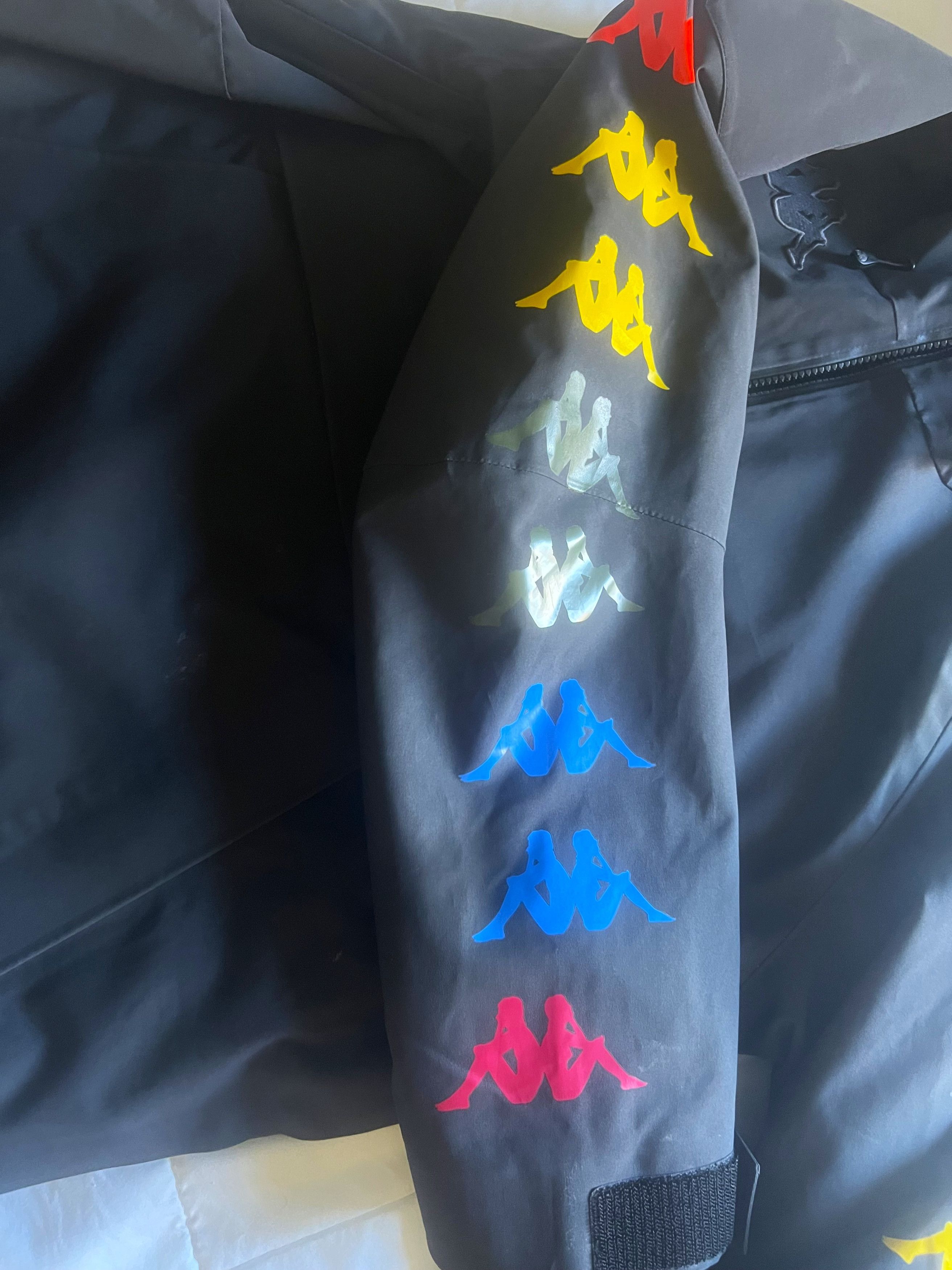 Kappa Kappa FISI Ski Anorak Jacket Black Multicolor Logos Size US M / EU 48-50 / 2 - 2 Thumbnail