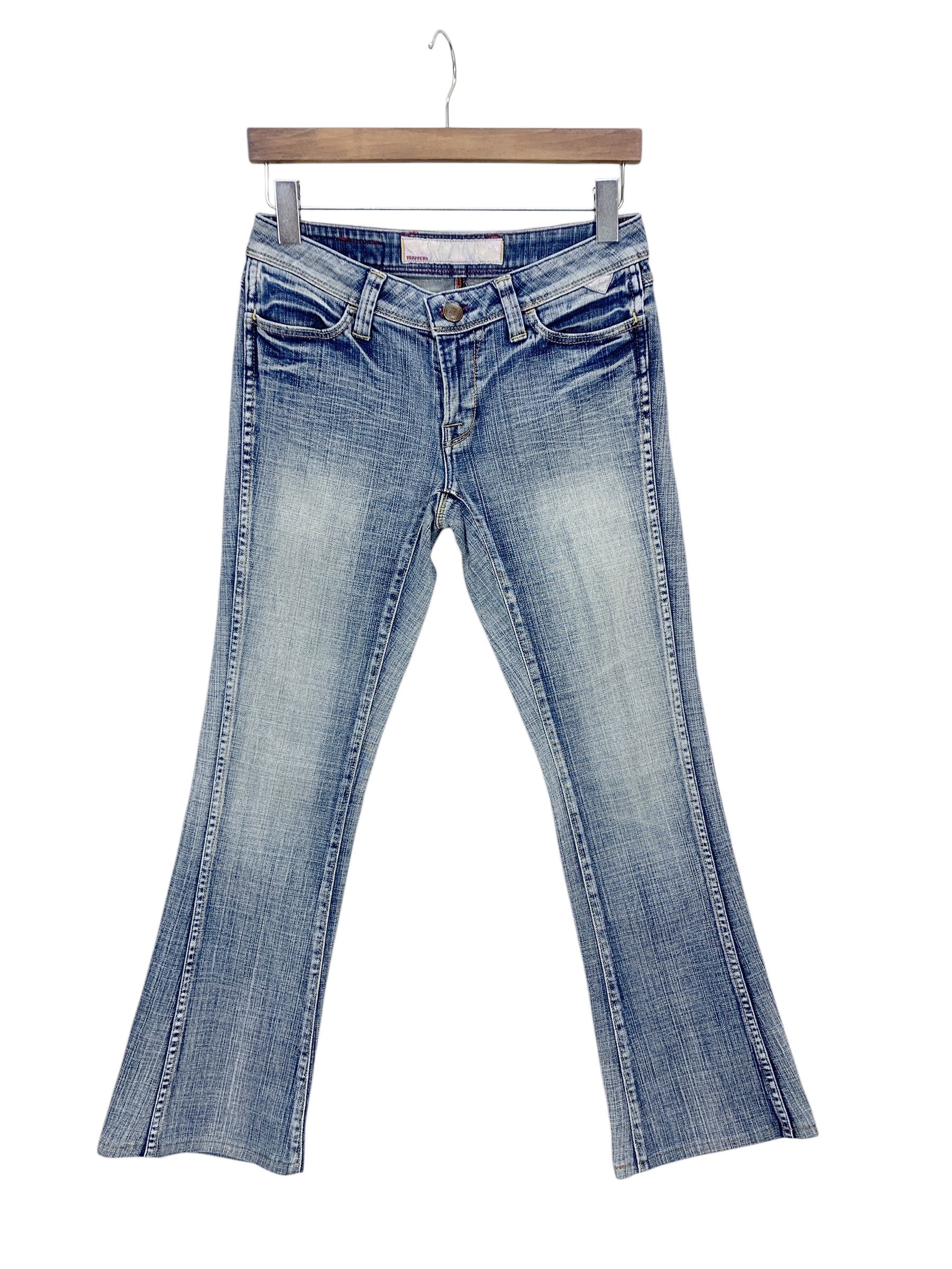 Japanese Brand Brappers Flare Women Denim Bootcut Low Rise Size 26" / US 2 / IT 38 - 2 Thumbnail