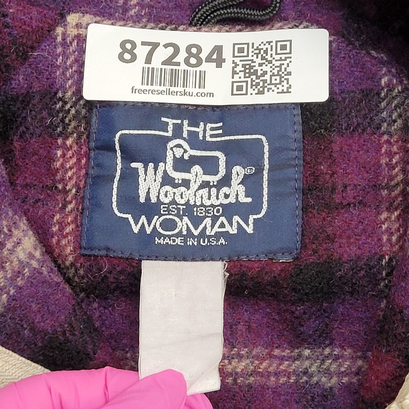 Vintage 90s Woolrich Parka Coat Jacket Women M/L 20x27 Beige